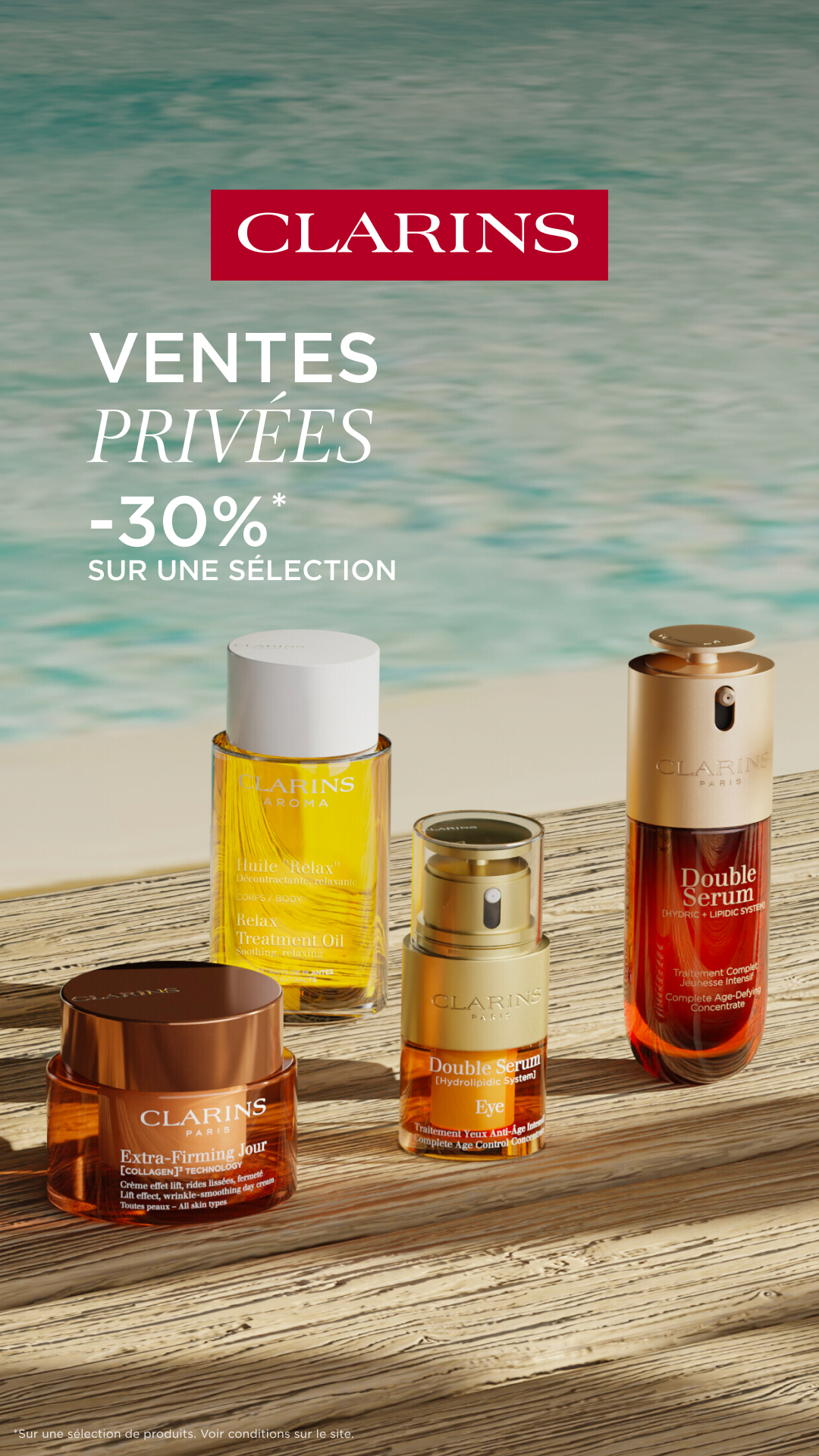 Clarins Facebook ad from Jun 4, 2026