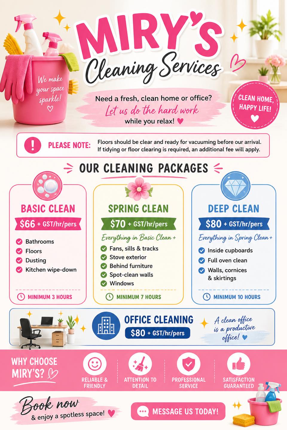 Miry’s Cleaning Services Facebook ad