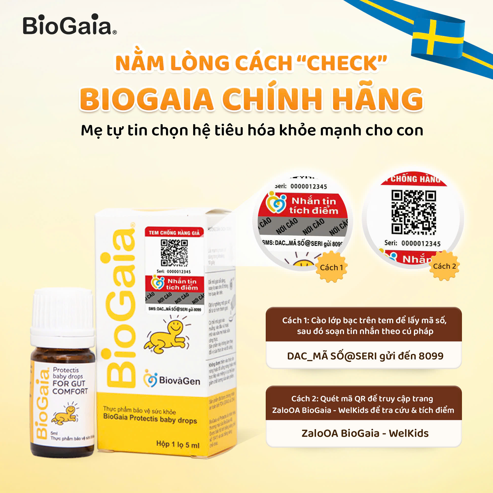 BioGaia Viet Nam Facebook ad: NẰM LÒNG CÁCH CHECK BIOGAIA CHÍNH HÃNG