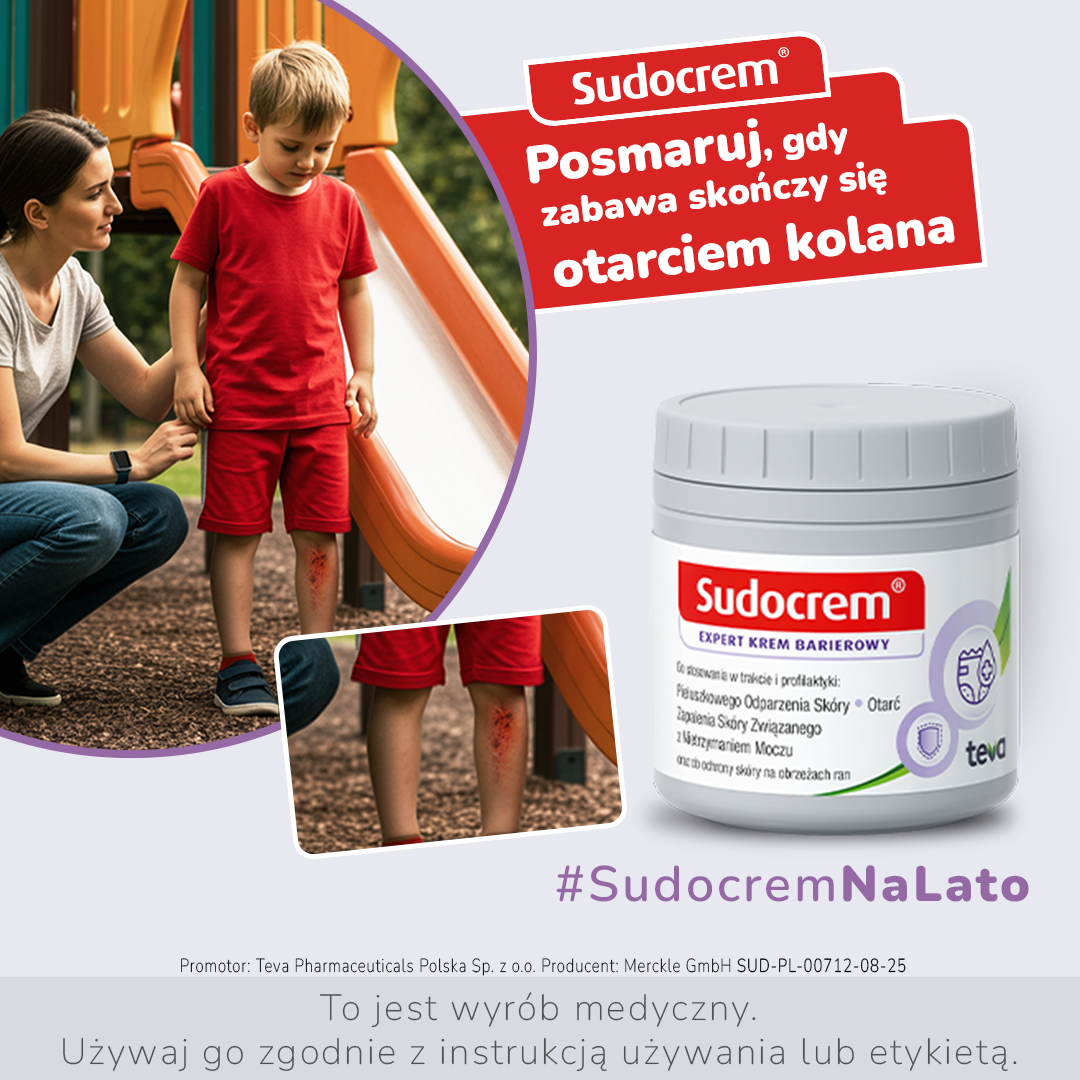 Sudocrem Polska Facebook ad: Sudocrem na otarcia latem