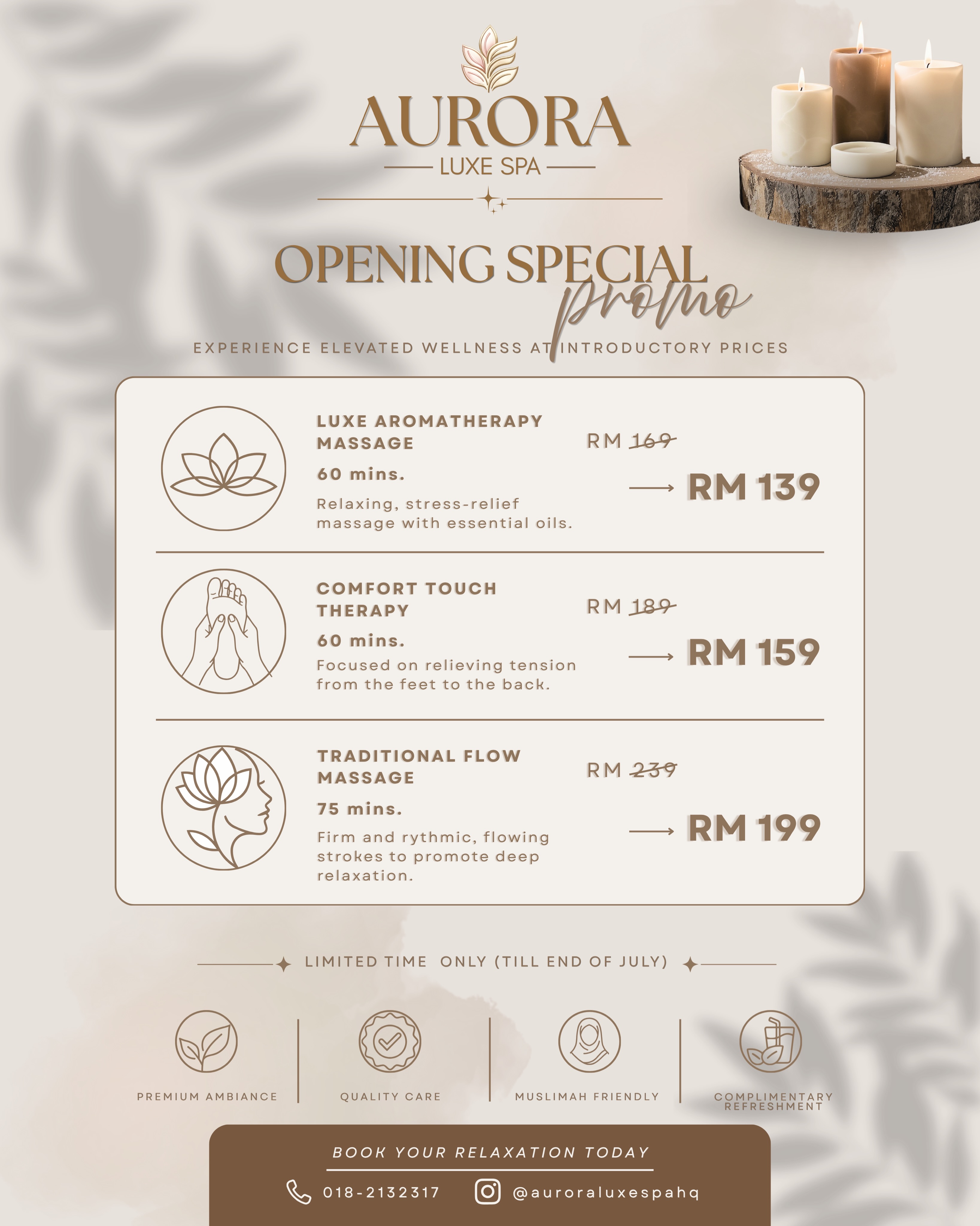 Aurora Luxe Spa  Facebook ad