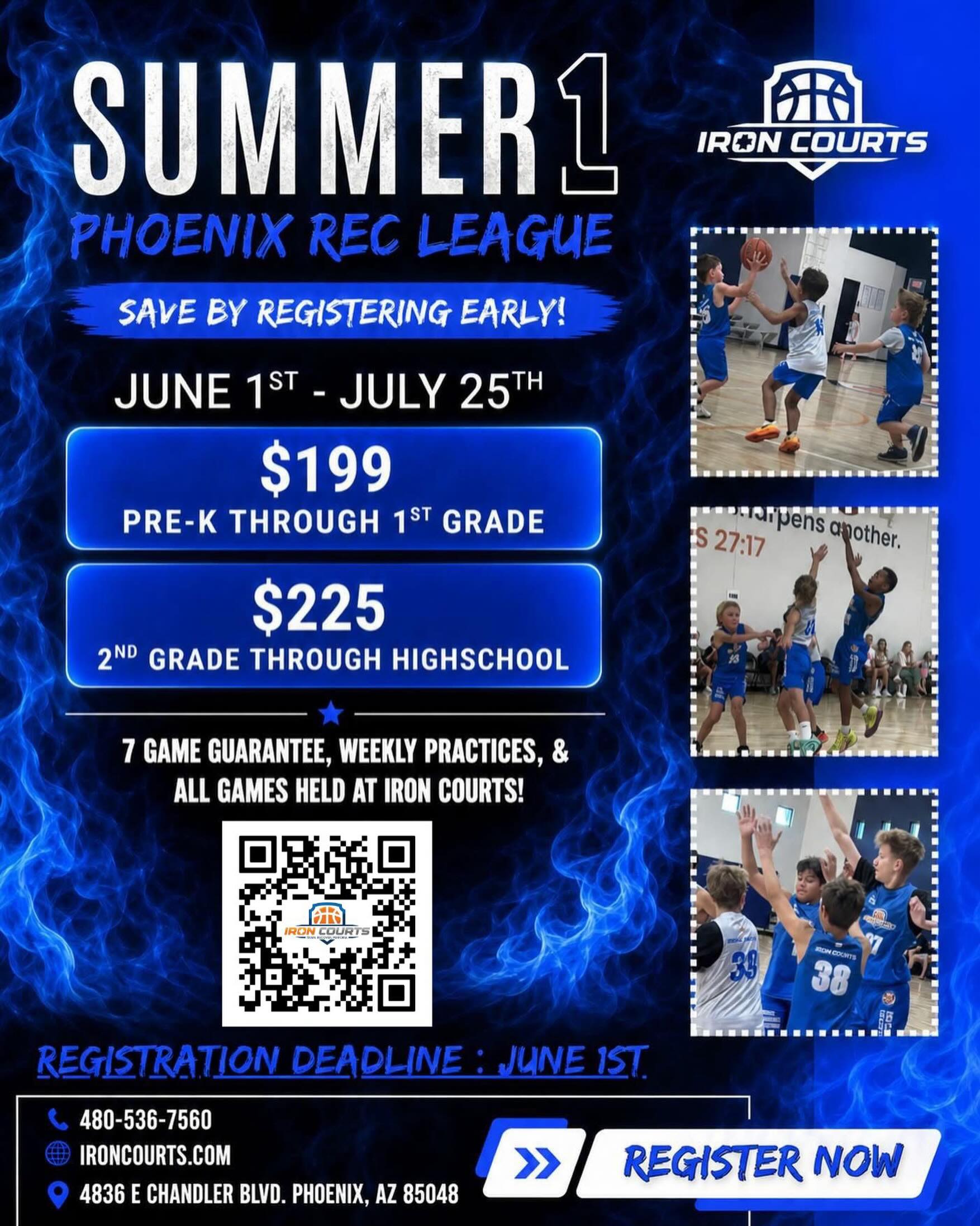 Iron Courts Facebook ad: Iron Courts Youth Basketball Leagues - Phoenix, AZ