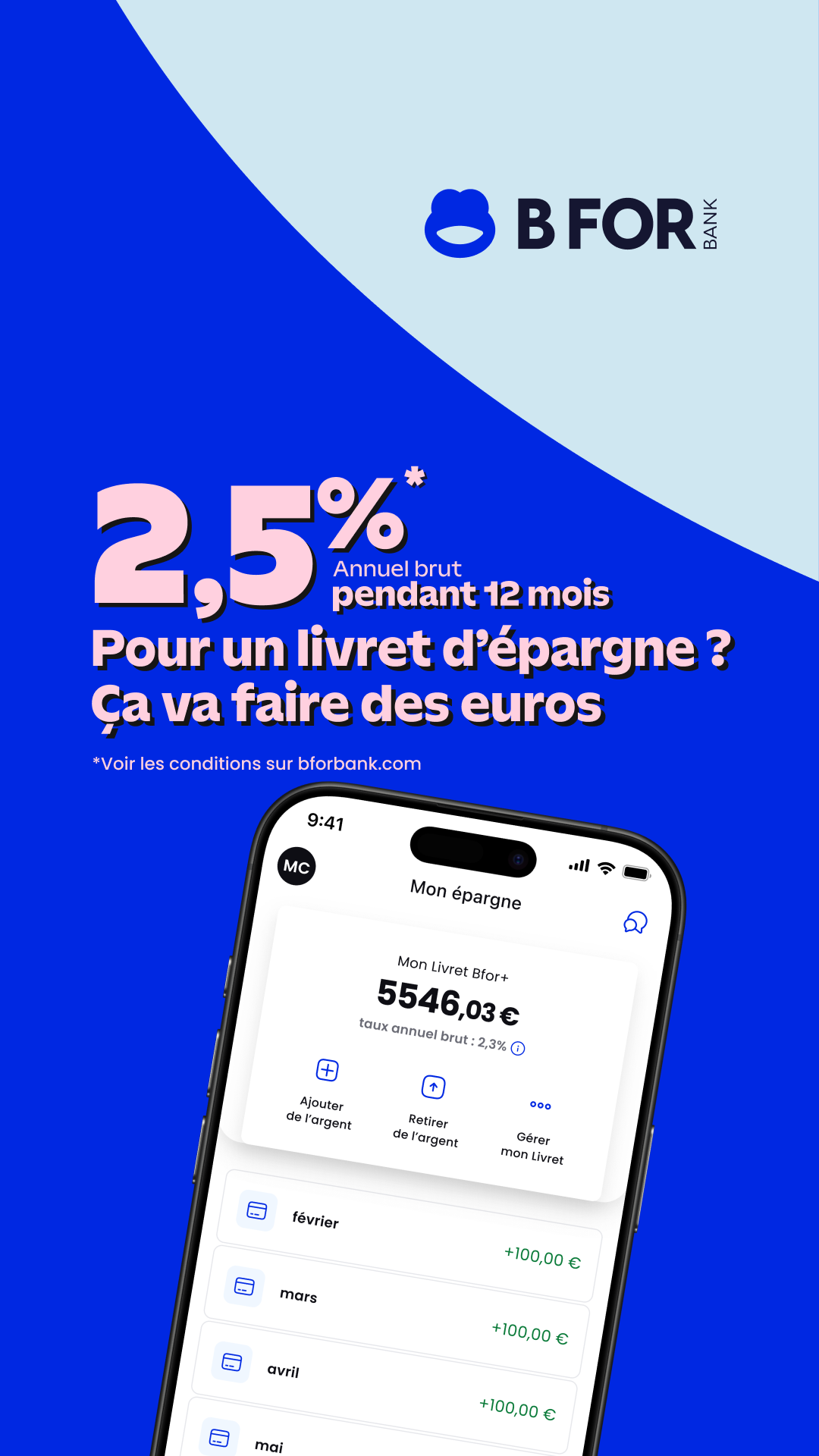 BforBank Facebook ad