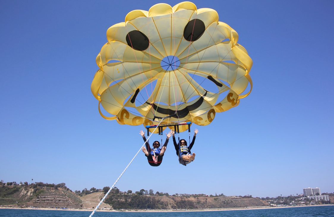 Marina Del Rey Parasailing Facebook ad: L.A.'s Parasailing Authority since 2011.