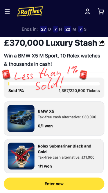Rafflee Facebook ad
