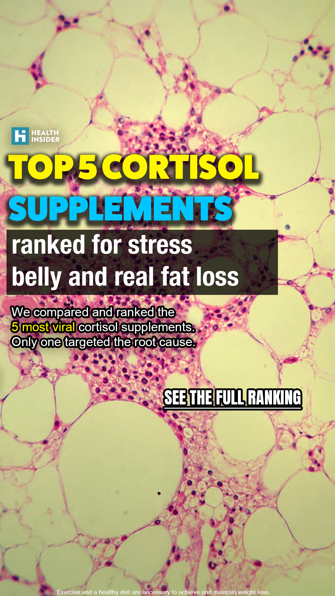 Health Insider Facebook ad: Top 5 Cortisol Supplements, Ranked