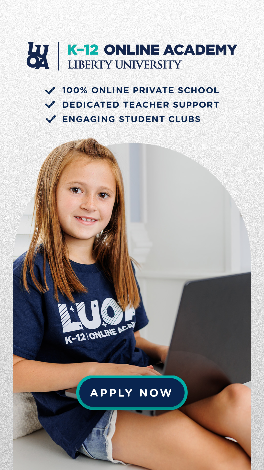 Liberty University Online Academy K-12 Facebook ad
