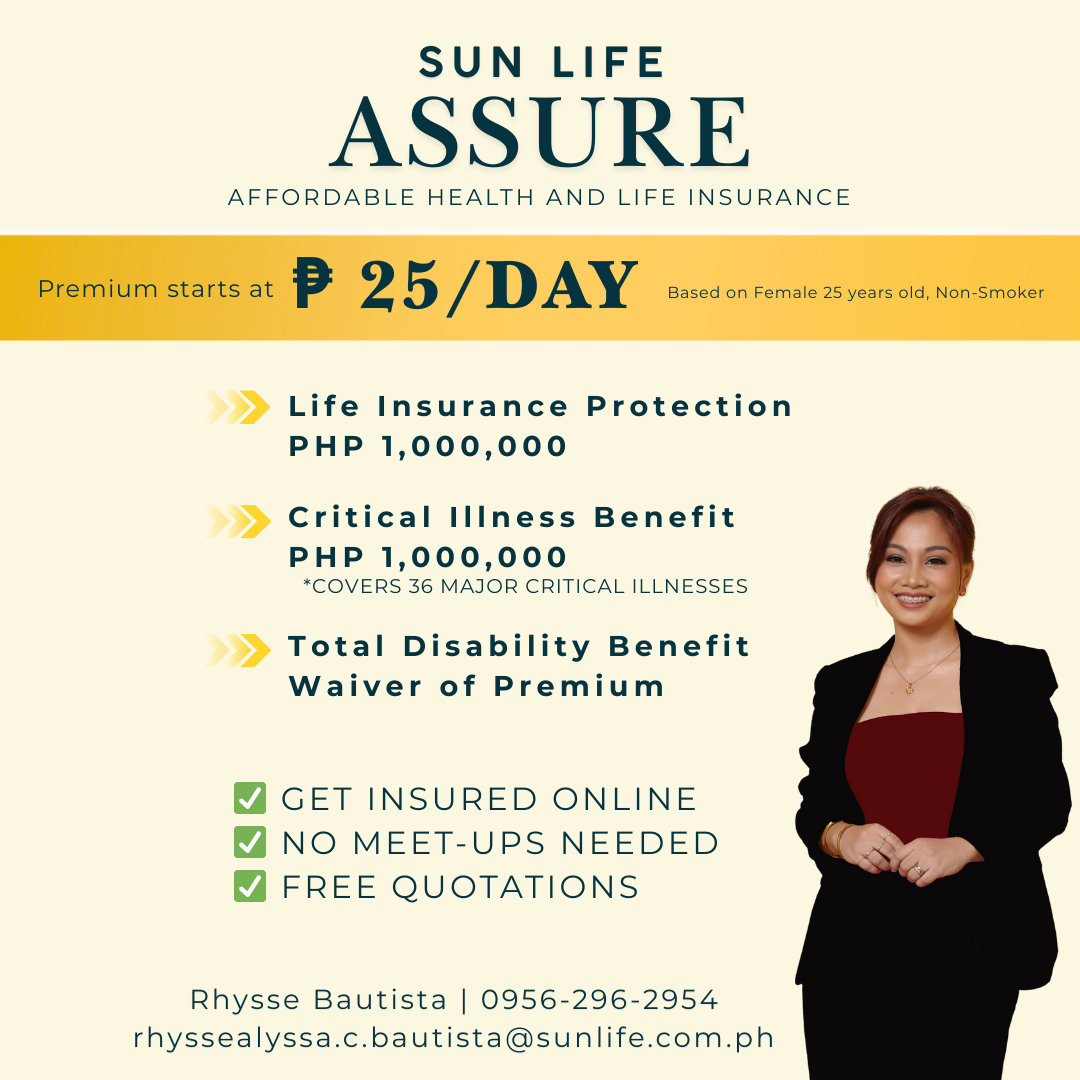 Adulting Essentials by Rhysse Facebook ad: Secure Your Future Today with Sun Life!