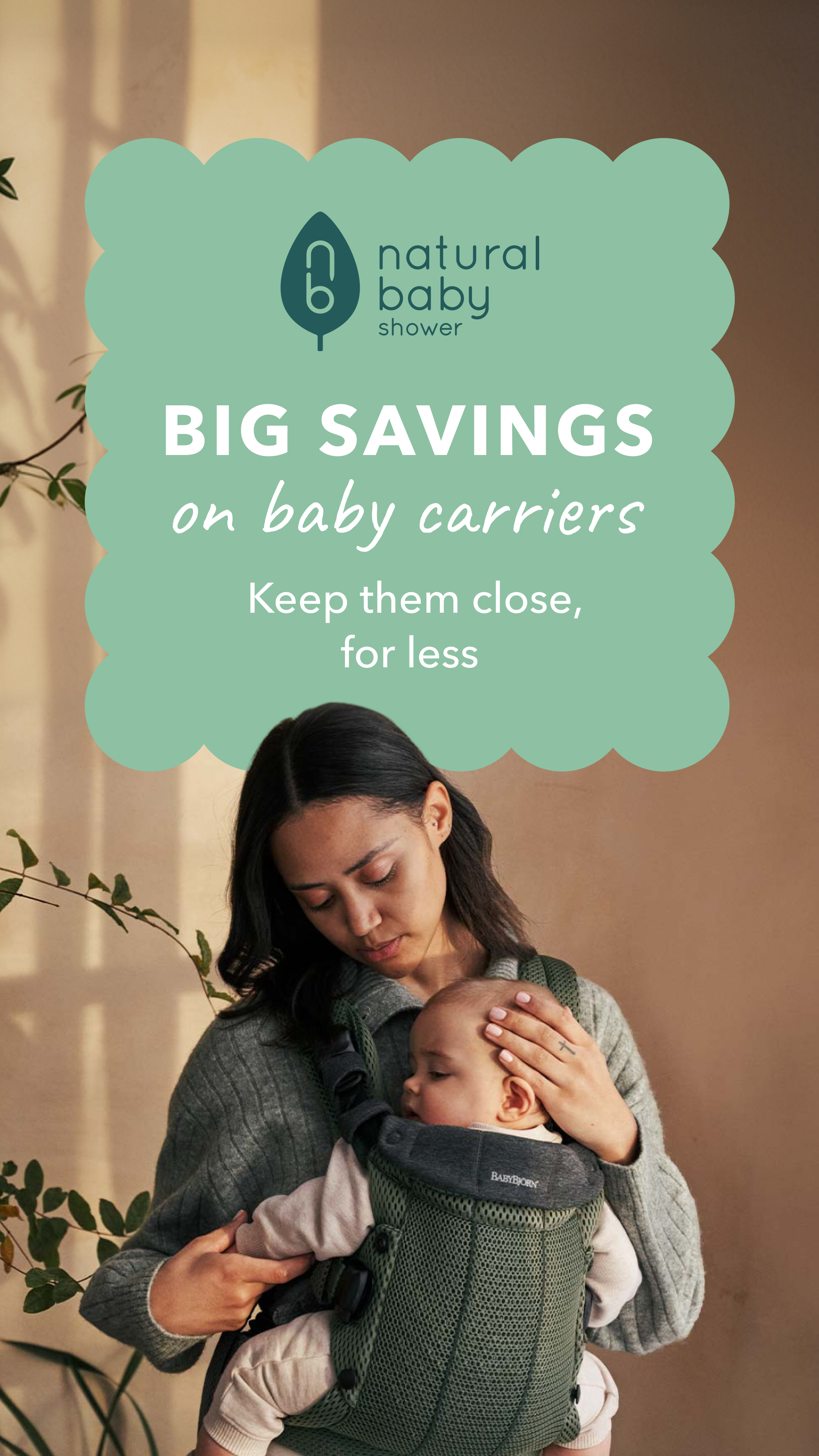 Natural Baby Shower Facebook ad