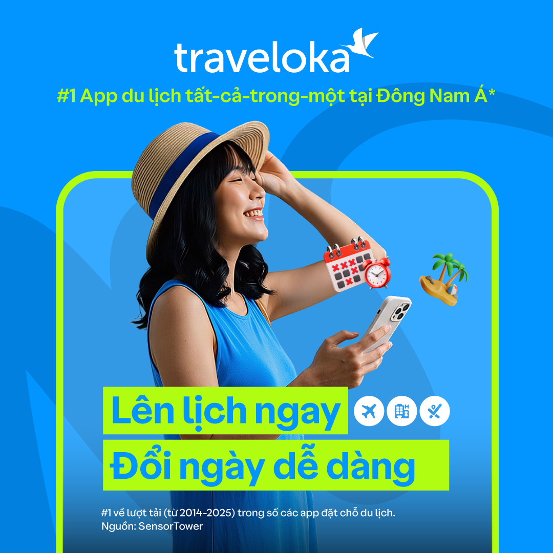 Traveloka Vietnam Facebook ad from May 21, 2026