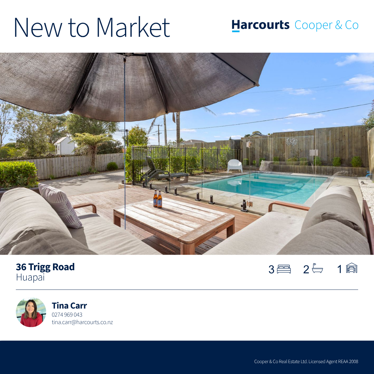 Tina Carr Real Estate - Harcourts Cooper & Co Facebook ad from Jul 13, 2026