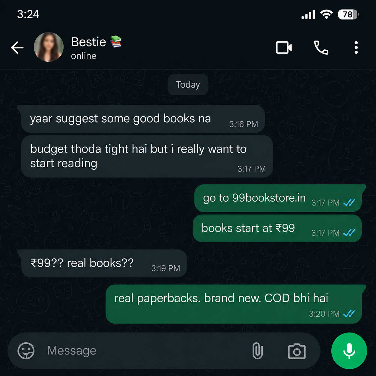 99Bookstore.in Facebook ad