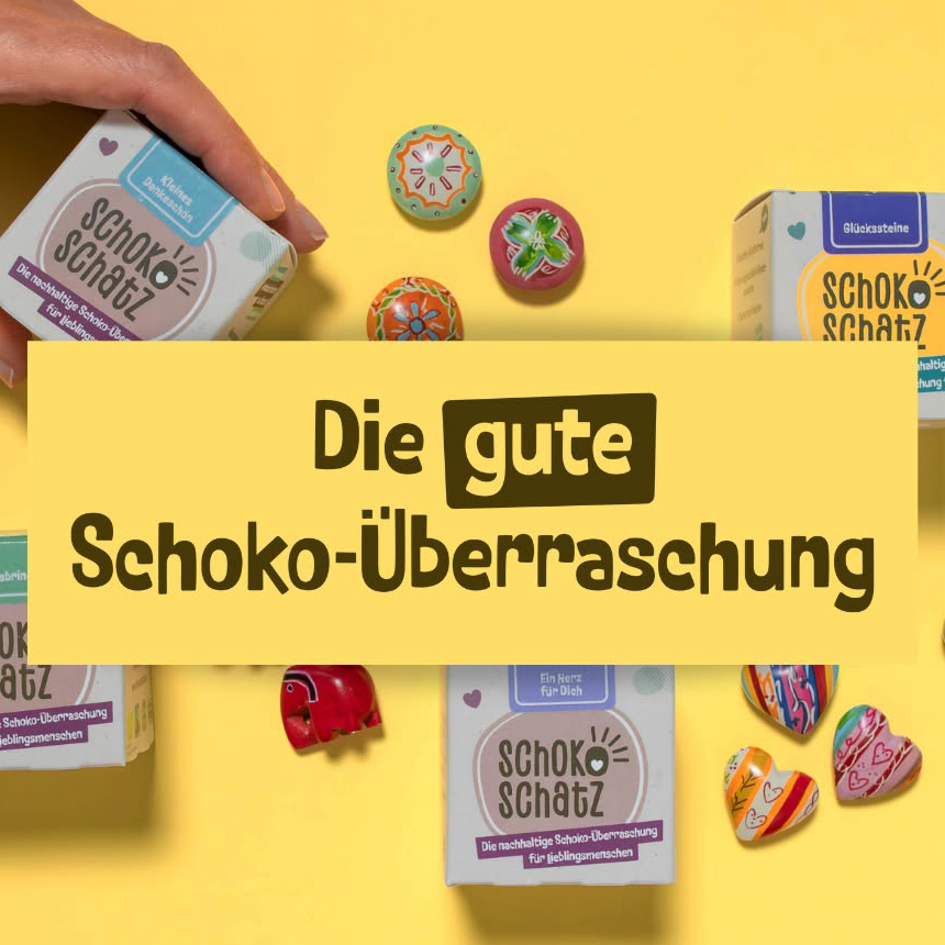 SchokoSchatz Facebook ad: Tolle Geschenkidee mit Sinn