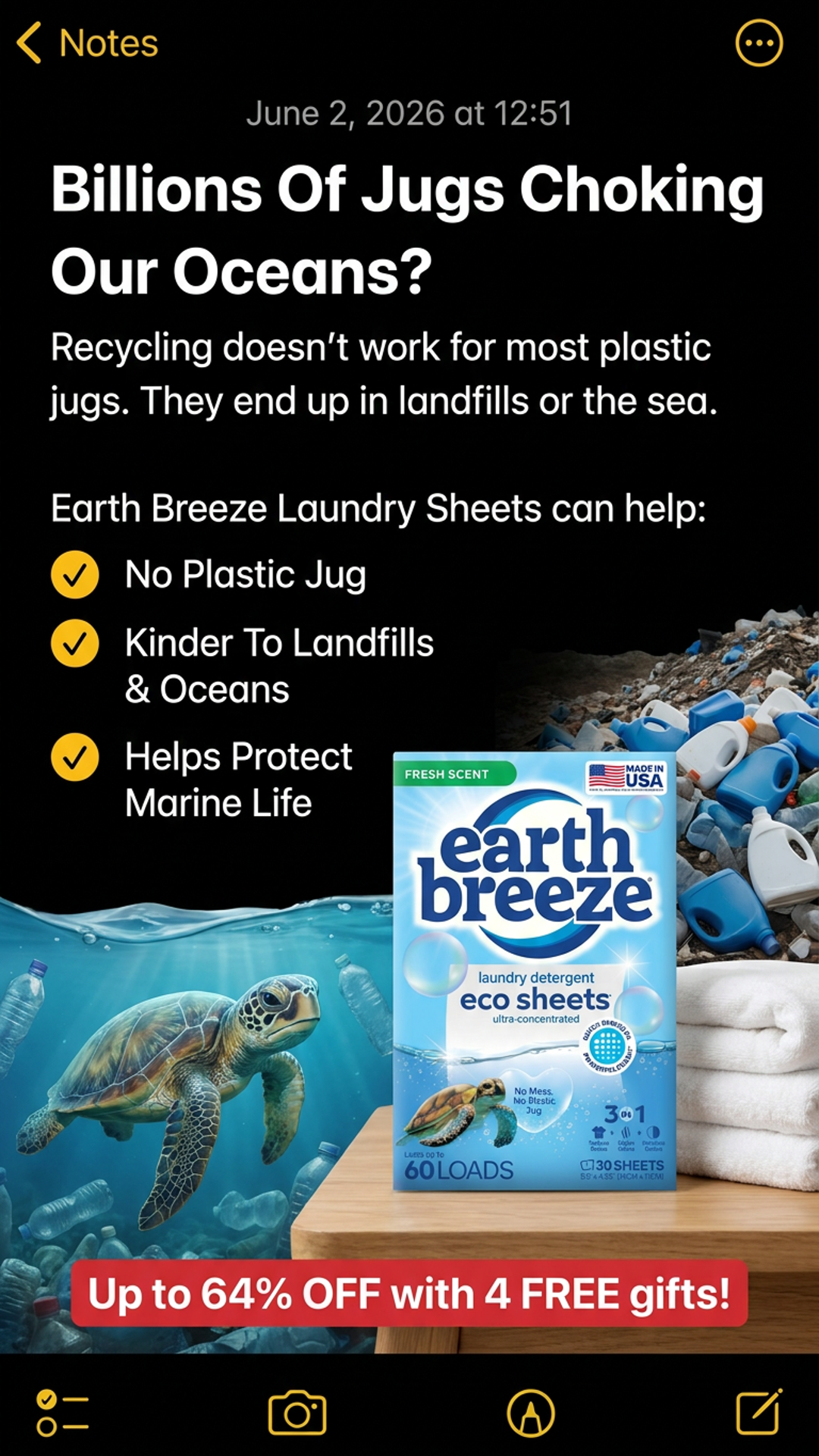 Save Our Planet Facebook ad