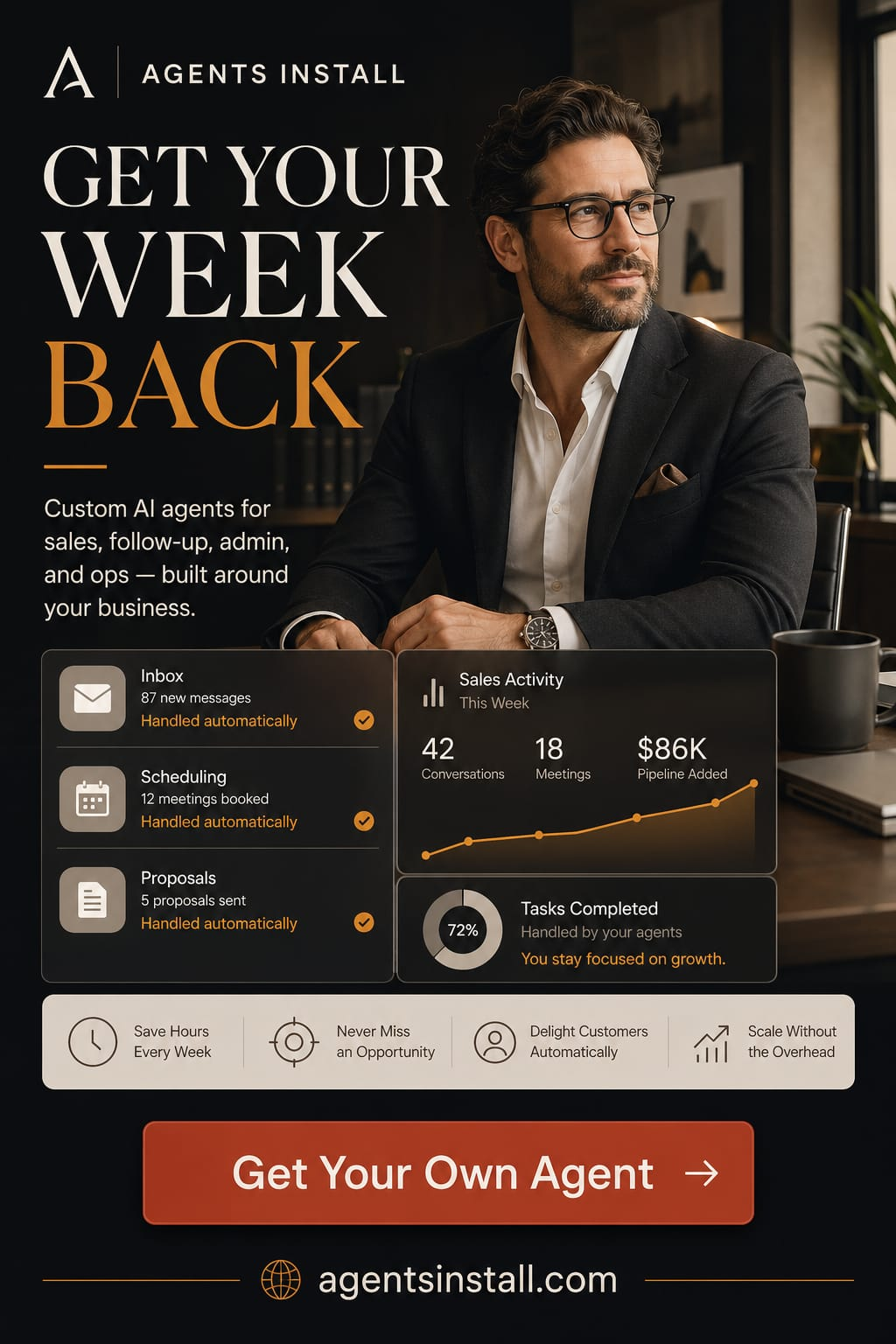 Shoaf Systems Facebook ad: AI agents that handle the busywork.