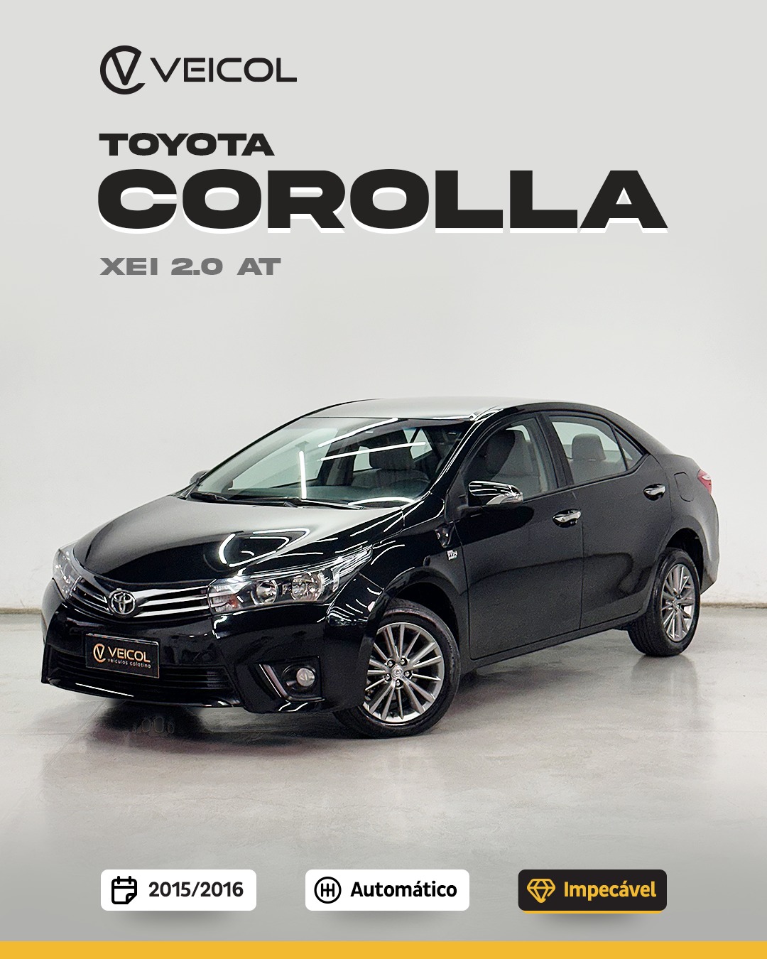 Veicol Veiculos Facebook ad: Se a ideia era encontrar um Corolla preto…