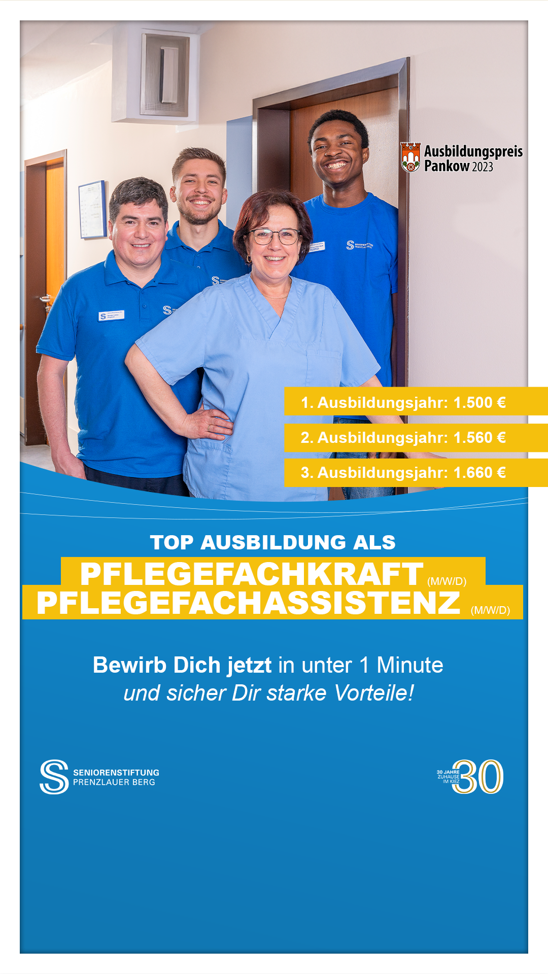 Seniorenstiftung Prenzlauer Berg Facebook ad from Jan 28, 2026