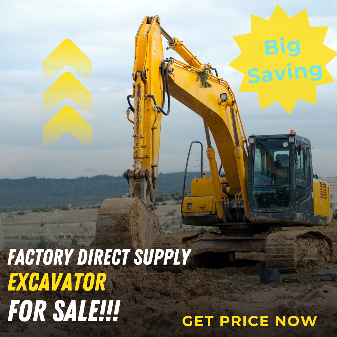 Hby Excavators and Forklifts Facebook ad: Your Next Project's Crawler Excavator is Here!
