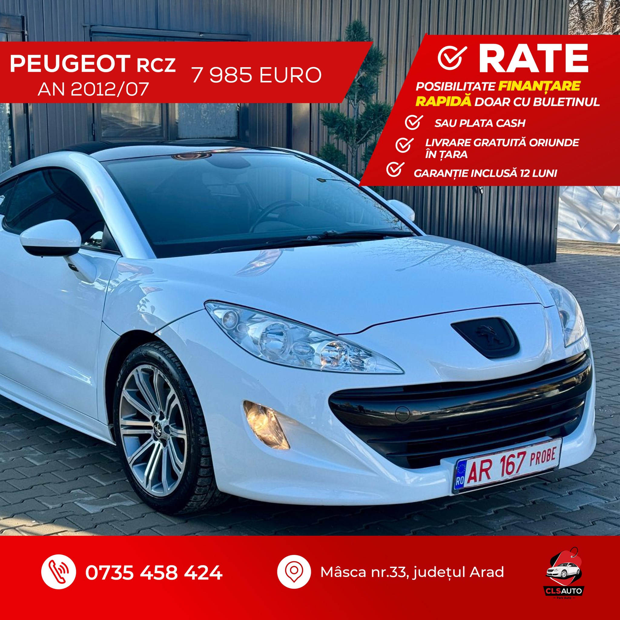 CLS Auto Facebook ad: Rate/Cash