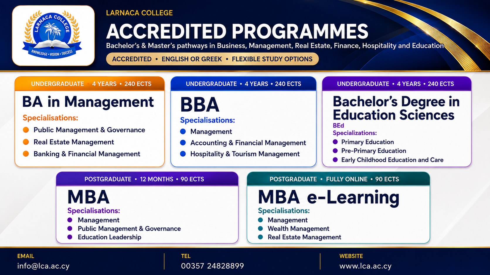 Larnaca College Facebook ad