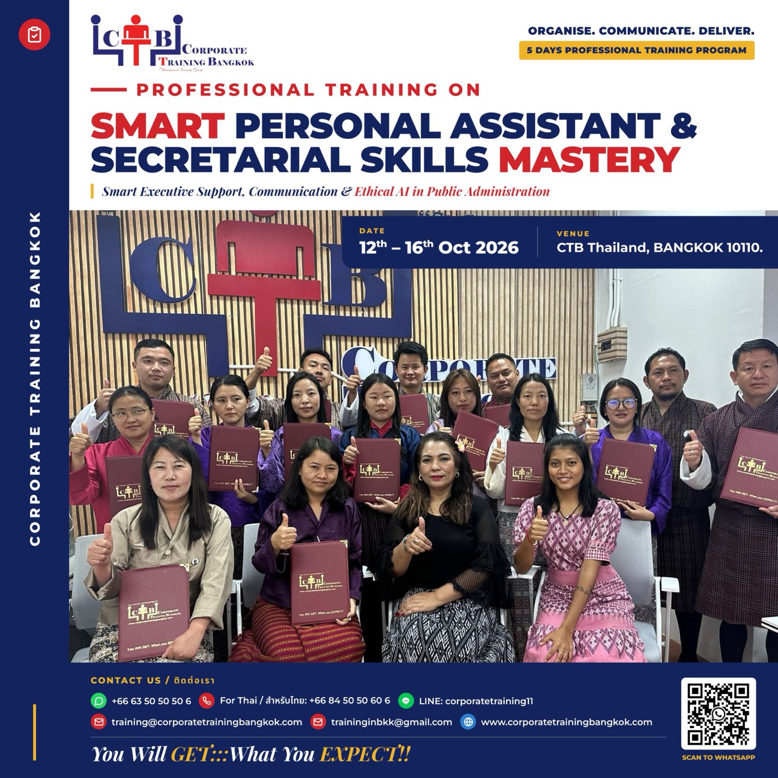 Corporate Training Bangkok-CTB Thailand Facebook ad: Secretarial Skills Training