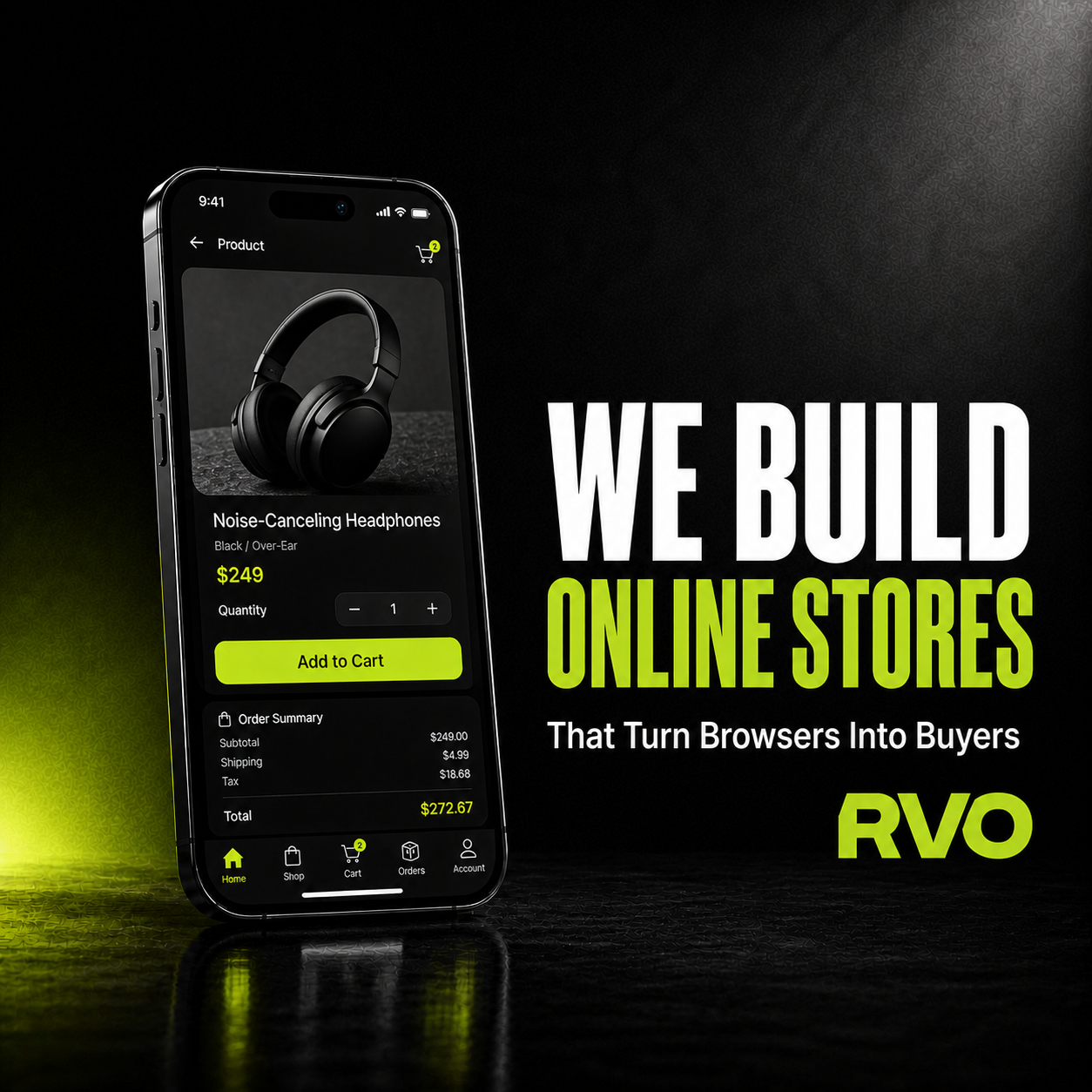RVO Media Facebook ad: Ecommerce Stores Built to Sell
