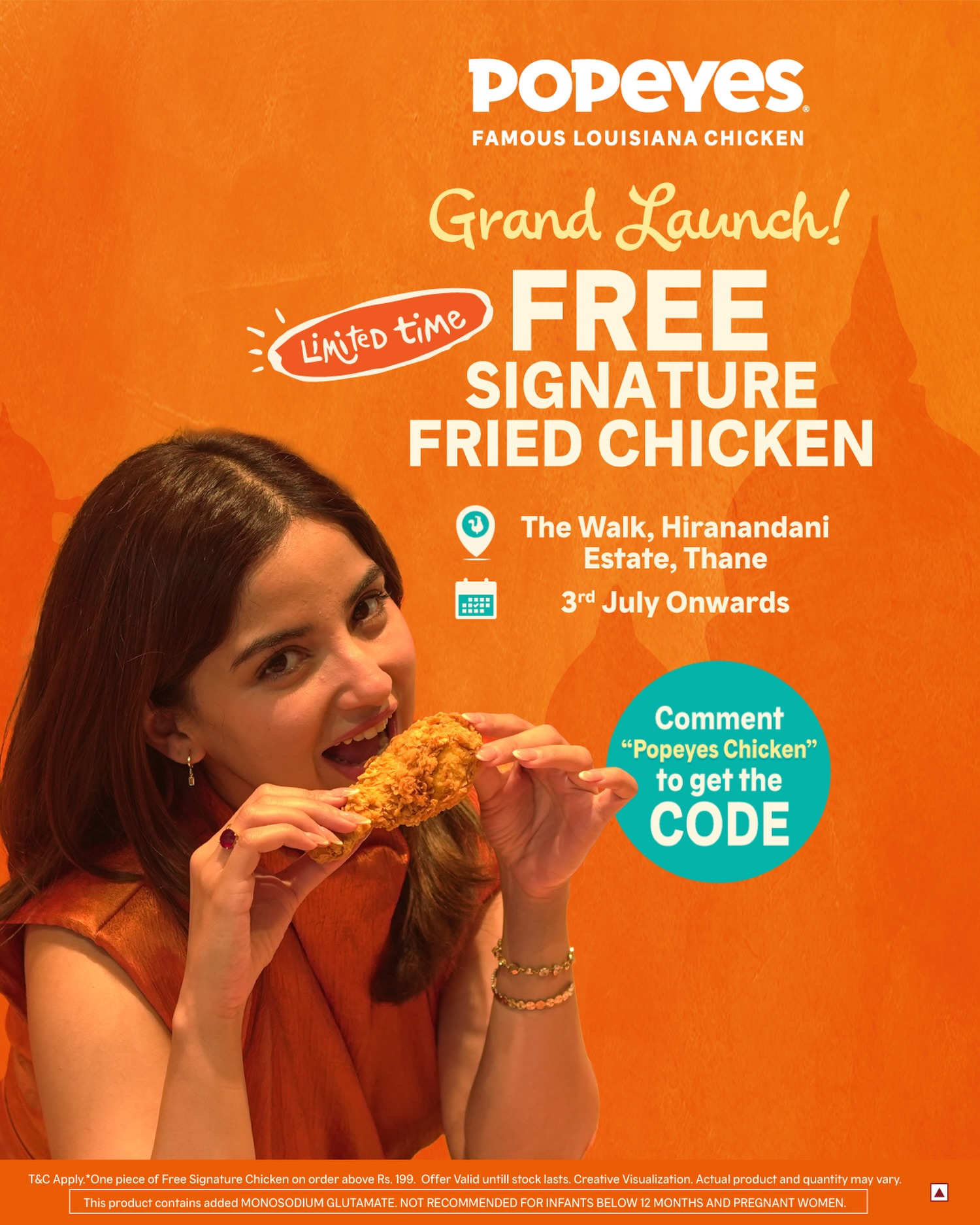Popeyes India Facebook ad