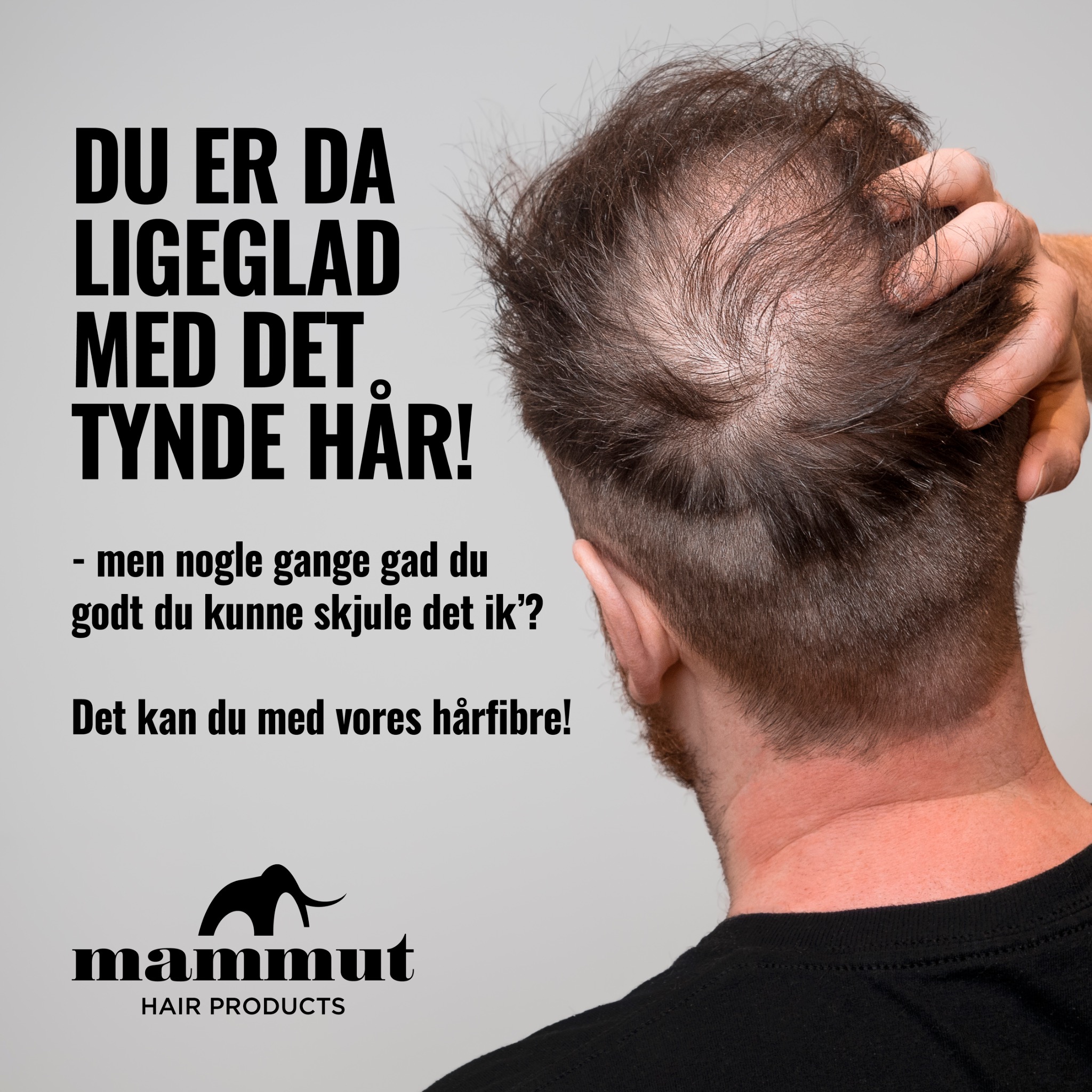 Mammut Hair Products Facebook ad: Skjul tyndt hår på få minutter