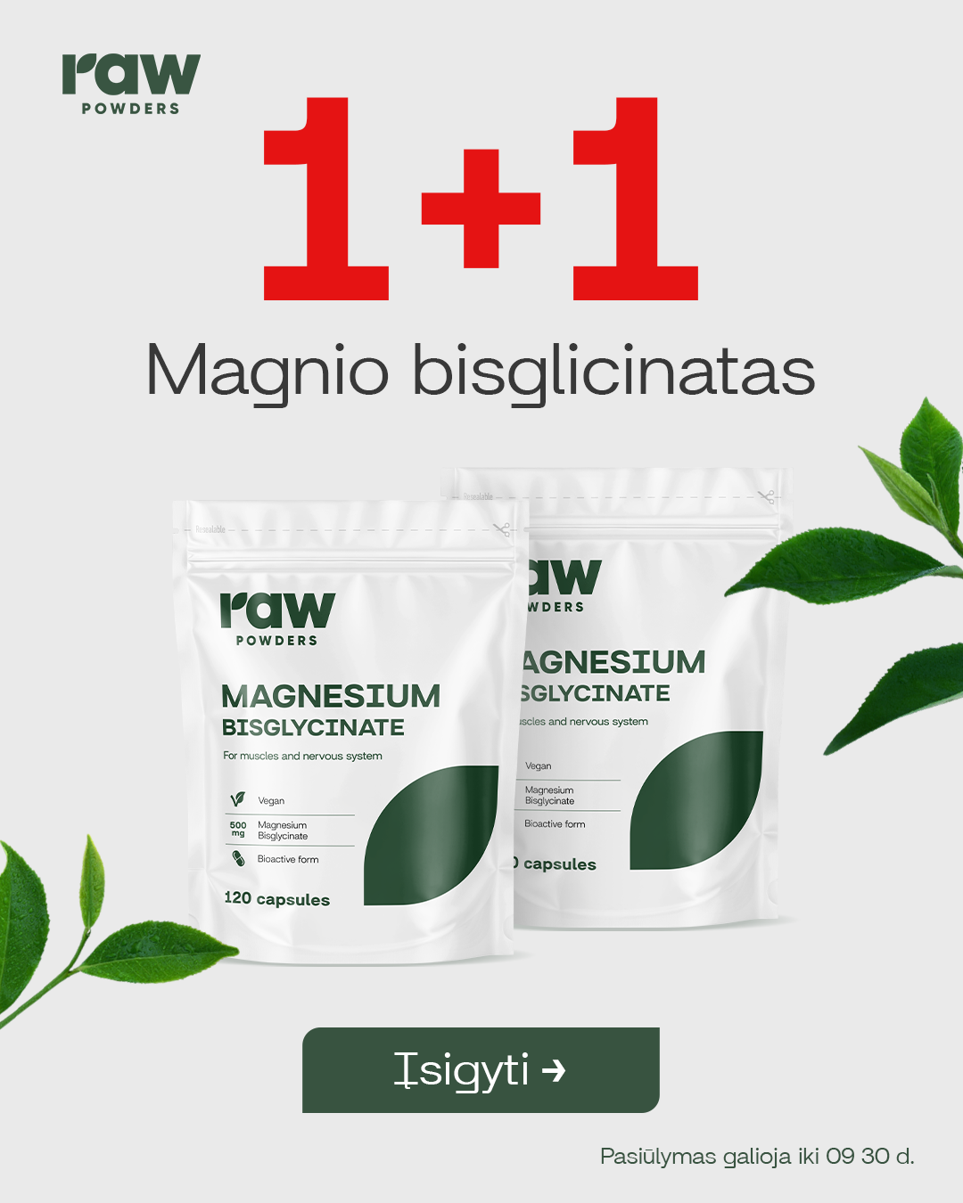 Raw Powders Lietuva Facebook ad: Super pasiūlymas