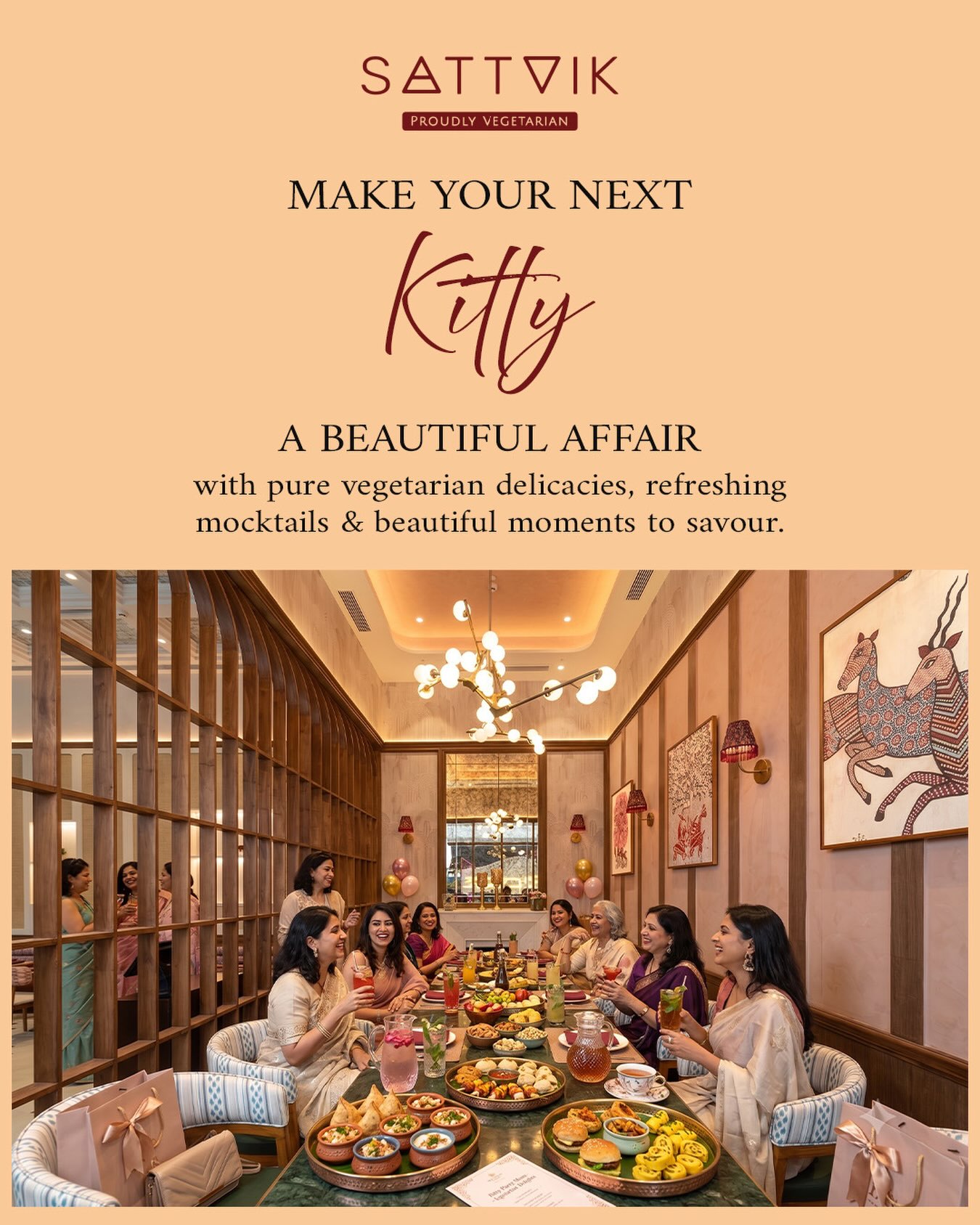 Sattvik Restaurant Facebook ad: Good food, familiar faces and conversations that somehow…