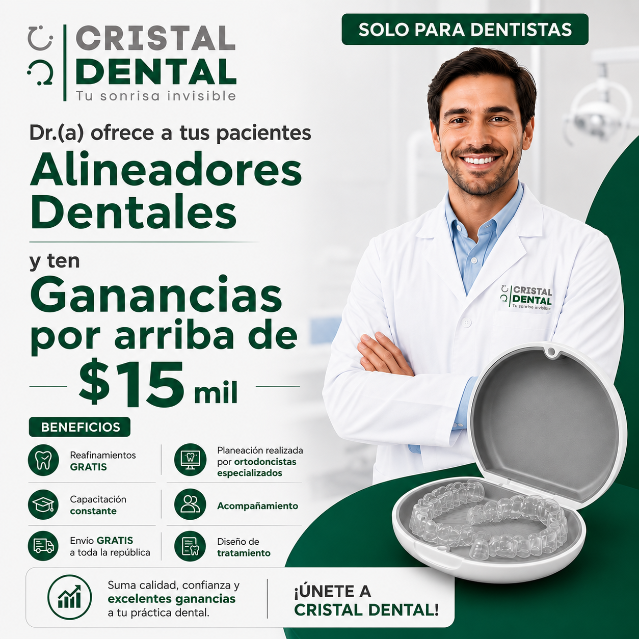 CristalDental Facebook ad: Ofrece a tus pacientes la tecnología de Cristal…
