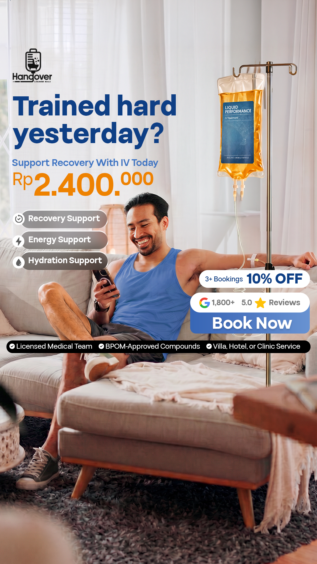 Hangover Lounge Bali - IV Drip Bali Facebook ad