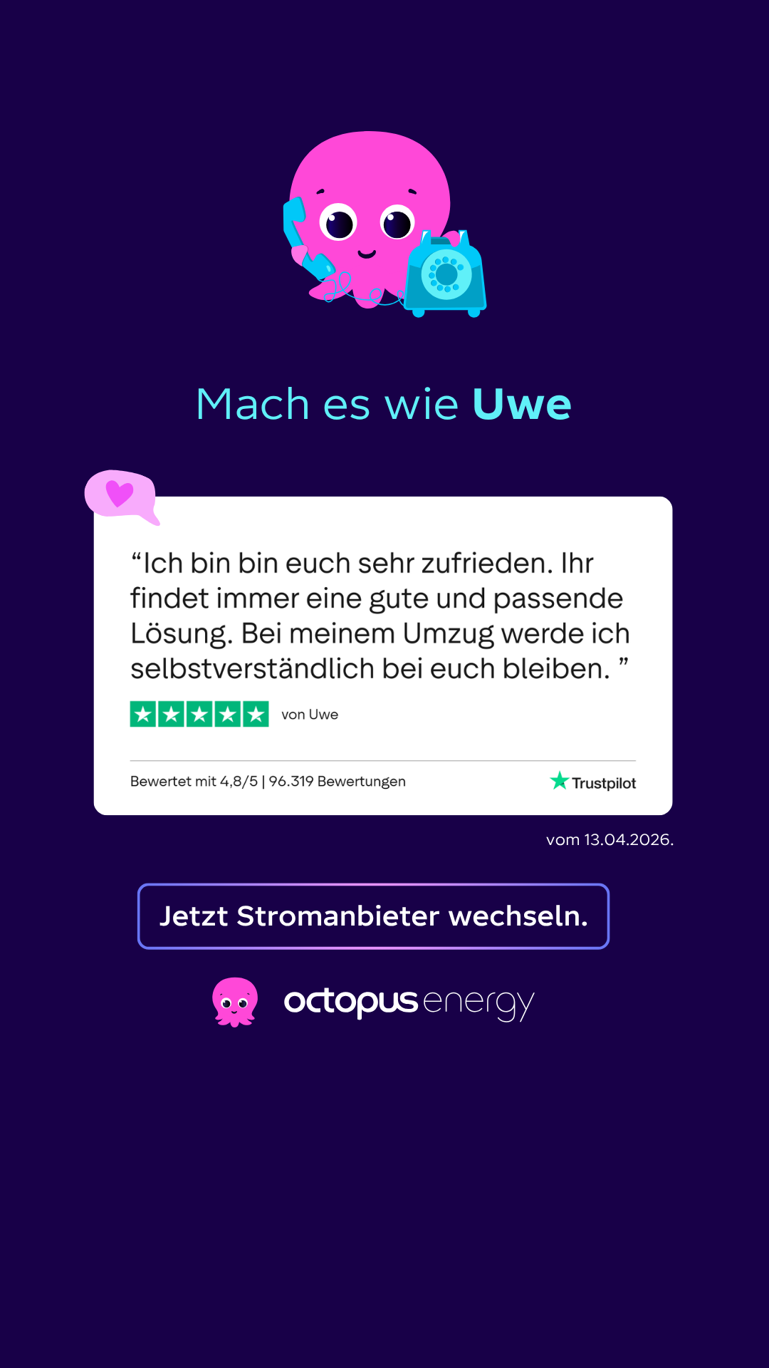 Octopus Energy Facebook ad