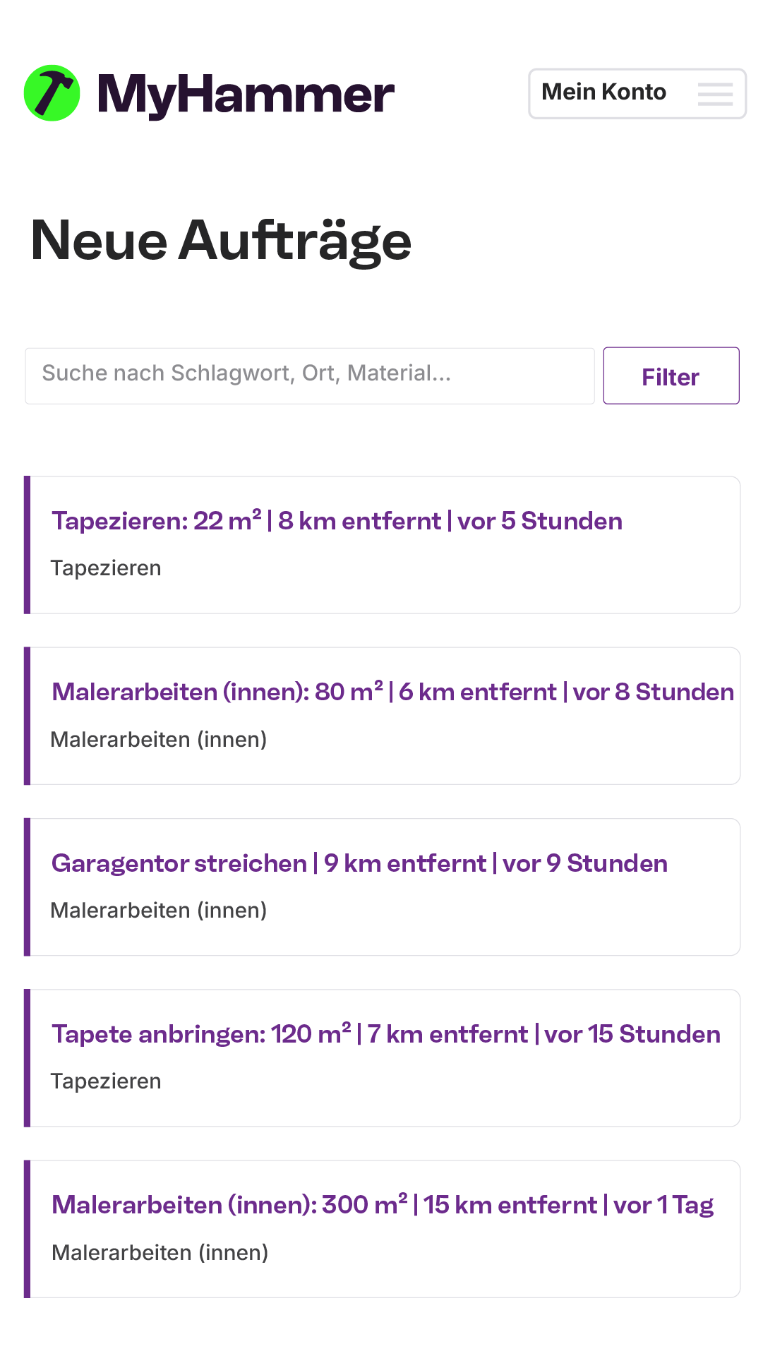 MyHammer Facebook ad