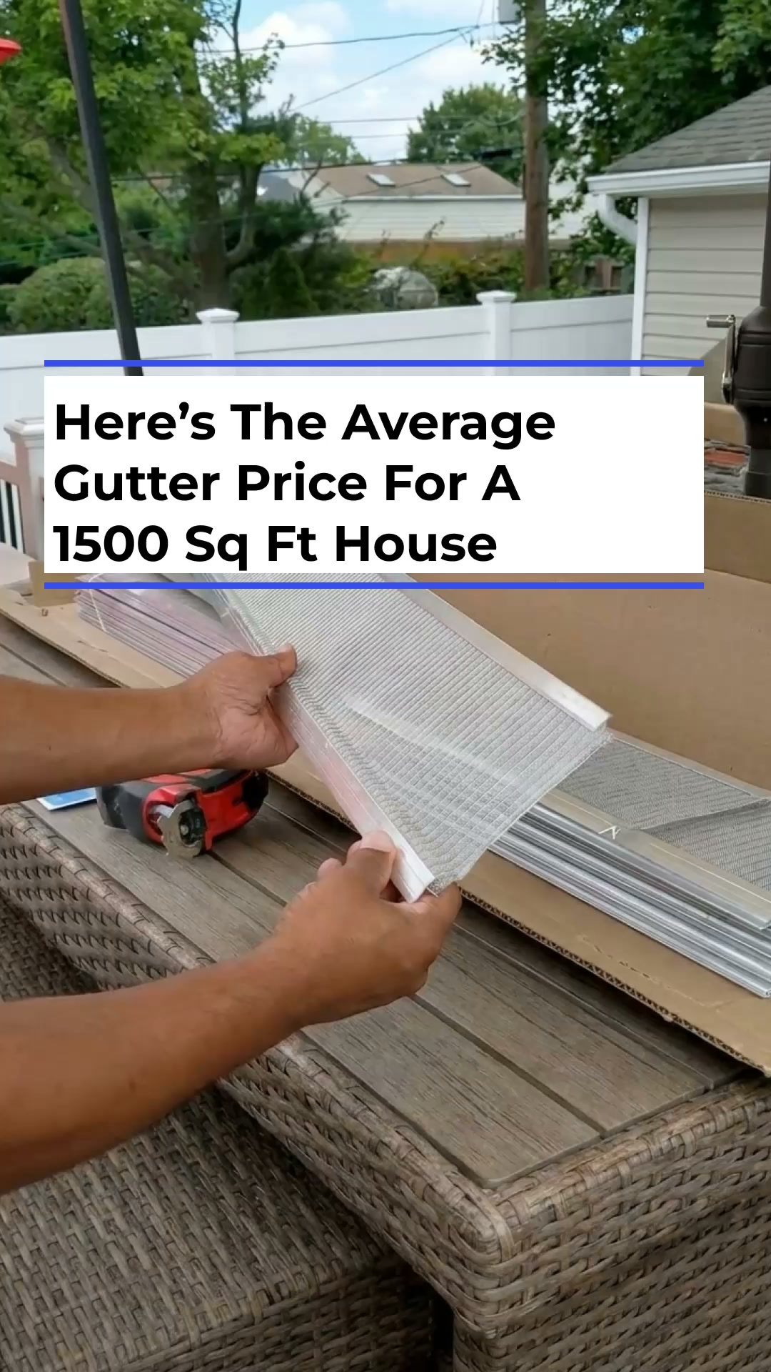 HomeBuddy.com Facebook ad: Here's The Cost To Cover 150 Feet Of Gutters In 1 Day