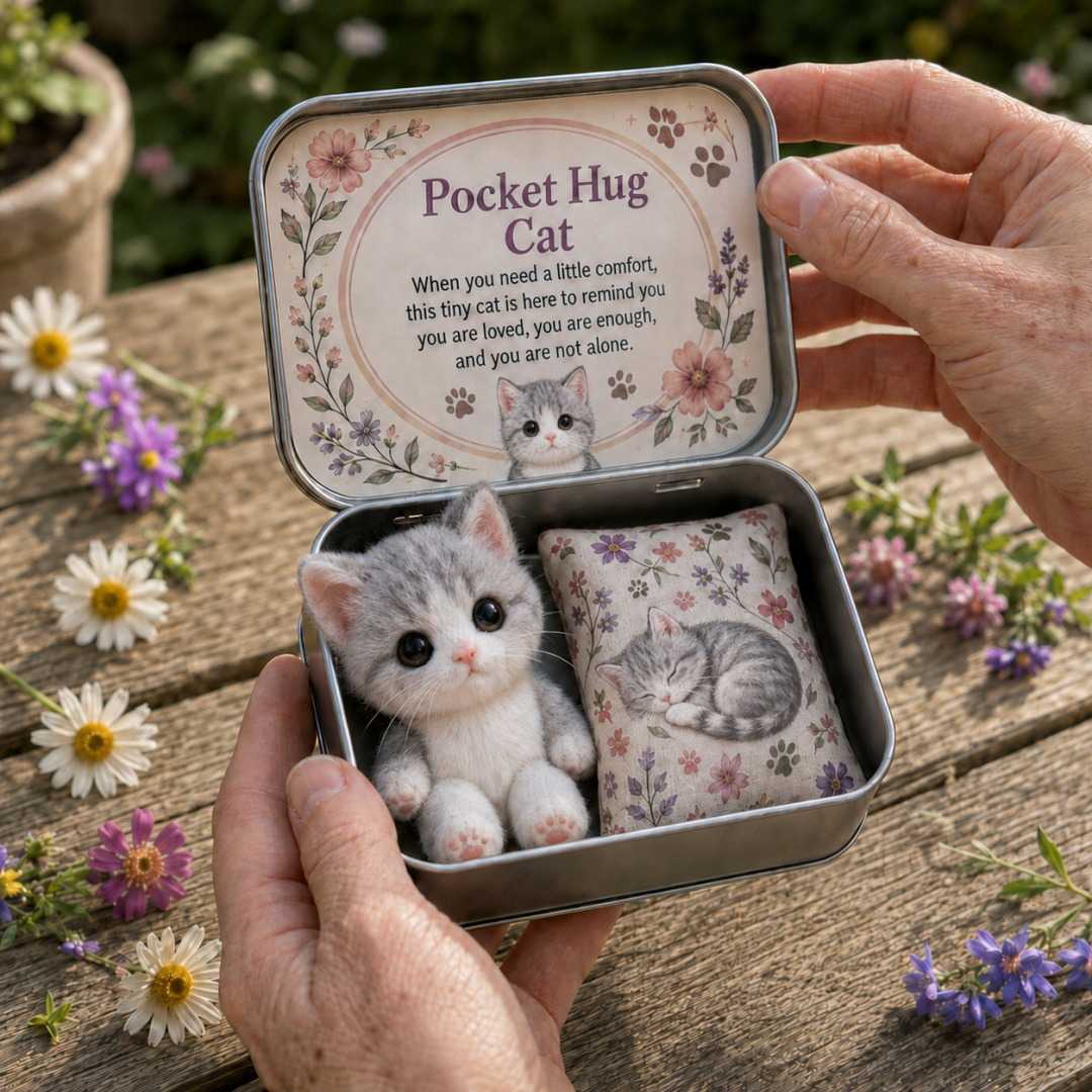 Sheown Facebook ad: Pocket Hug Plush Keepsake Tin, Mini Portable Comfort…