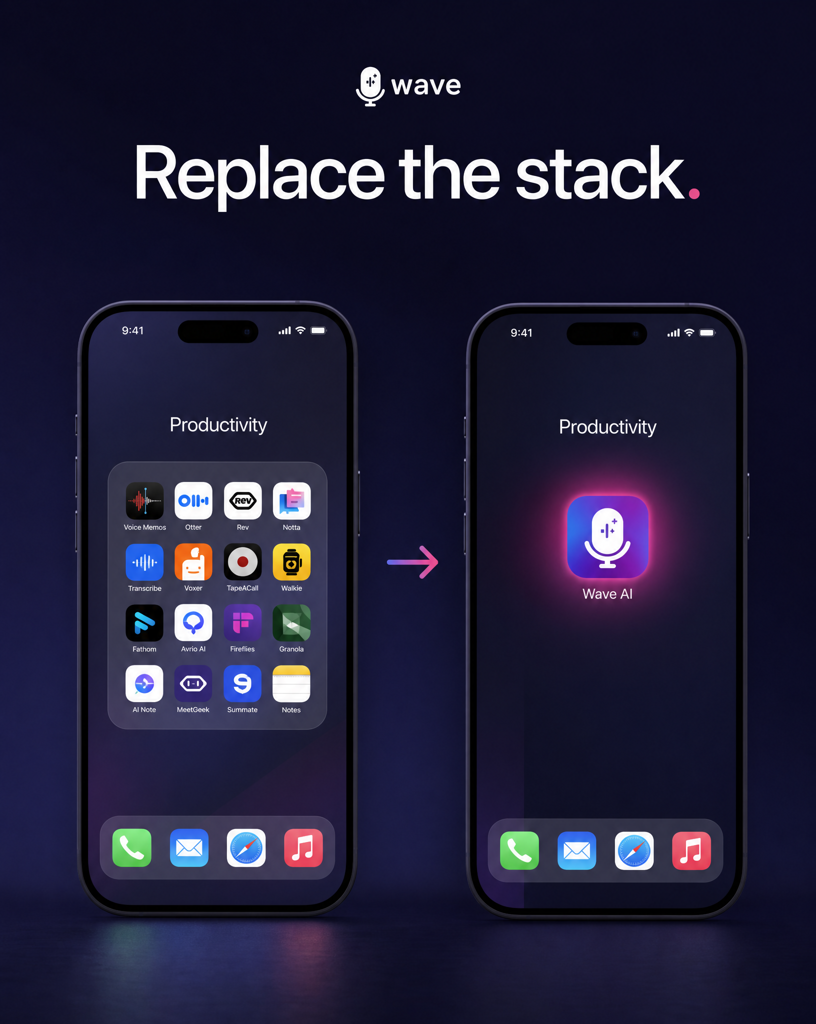 Wave AI Note Taker Facebook ad