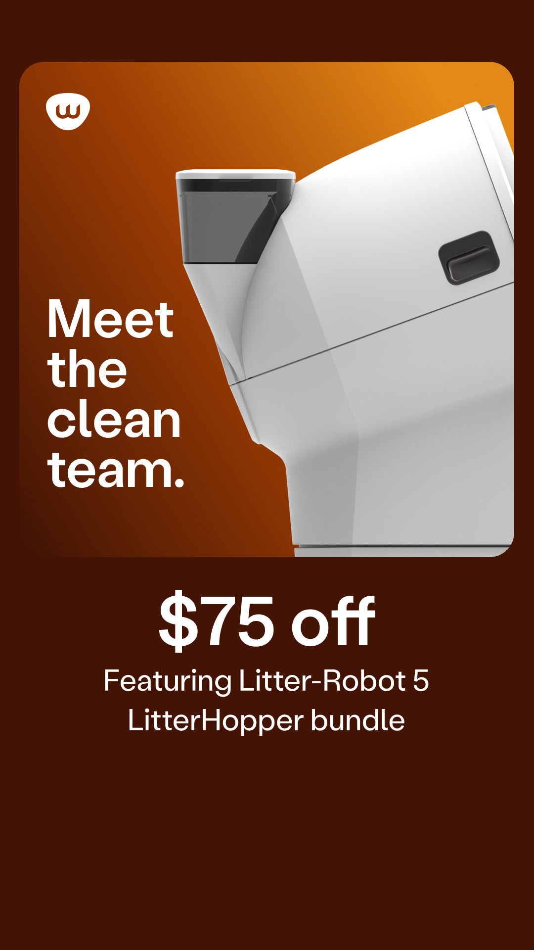Whisker Facebook ad: Litter-Robot Bundles - Holiday Savings - Up to $100 Off