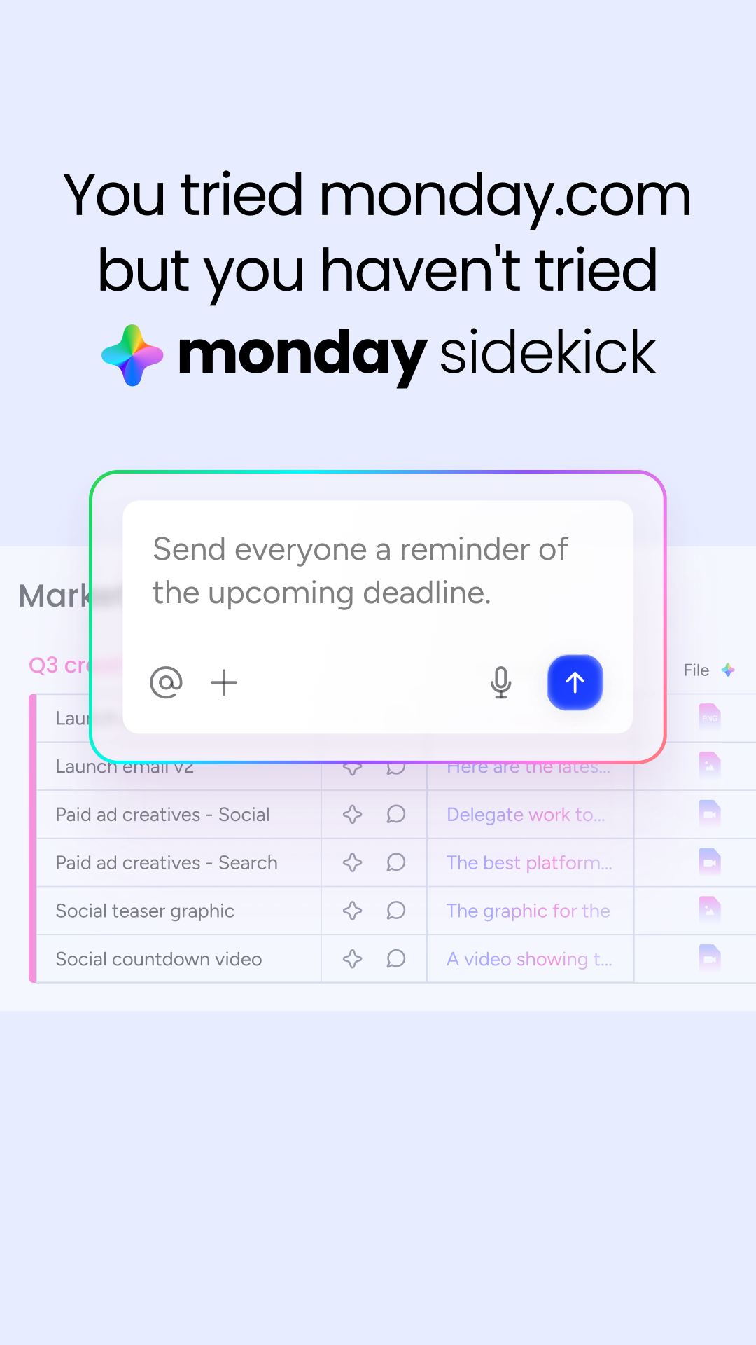 monday.com Facebook ad
