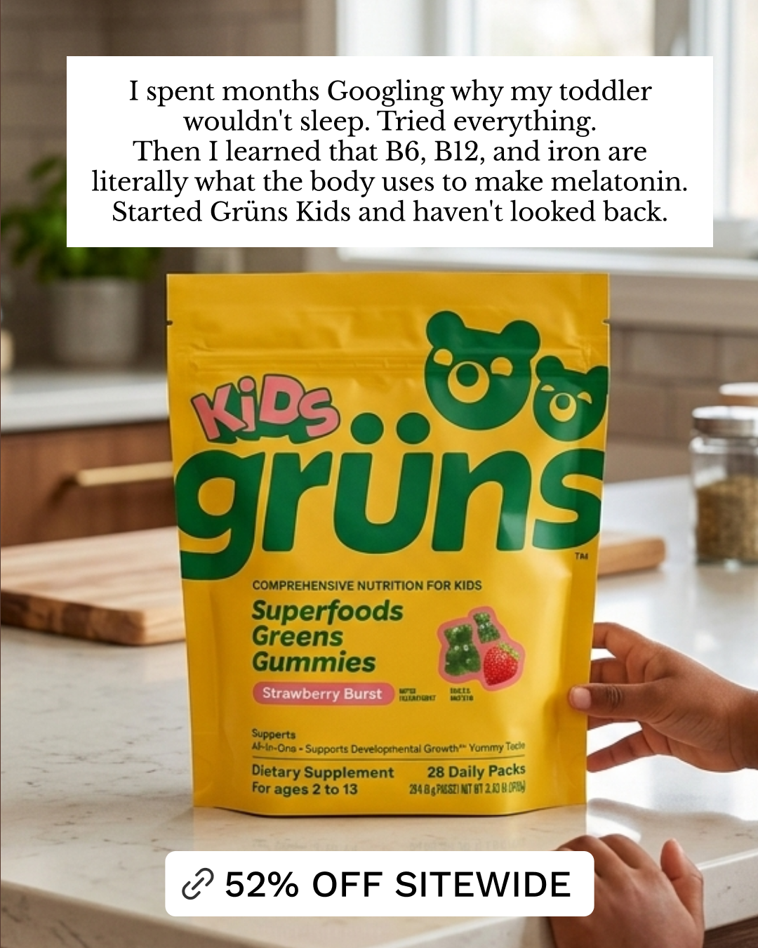 Grüns Kids Facebook ad