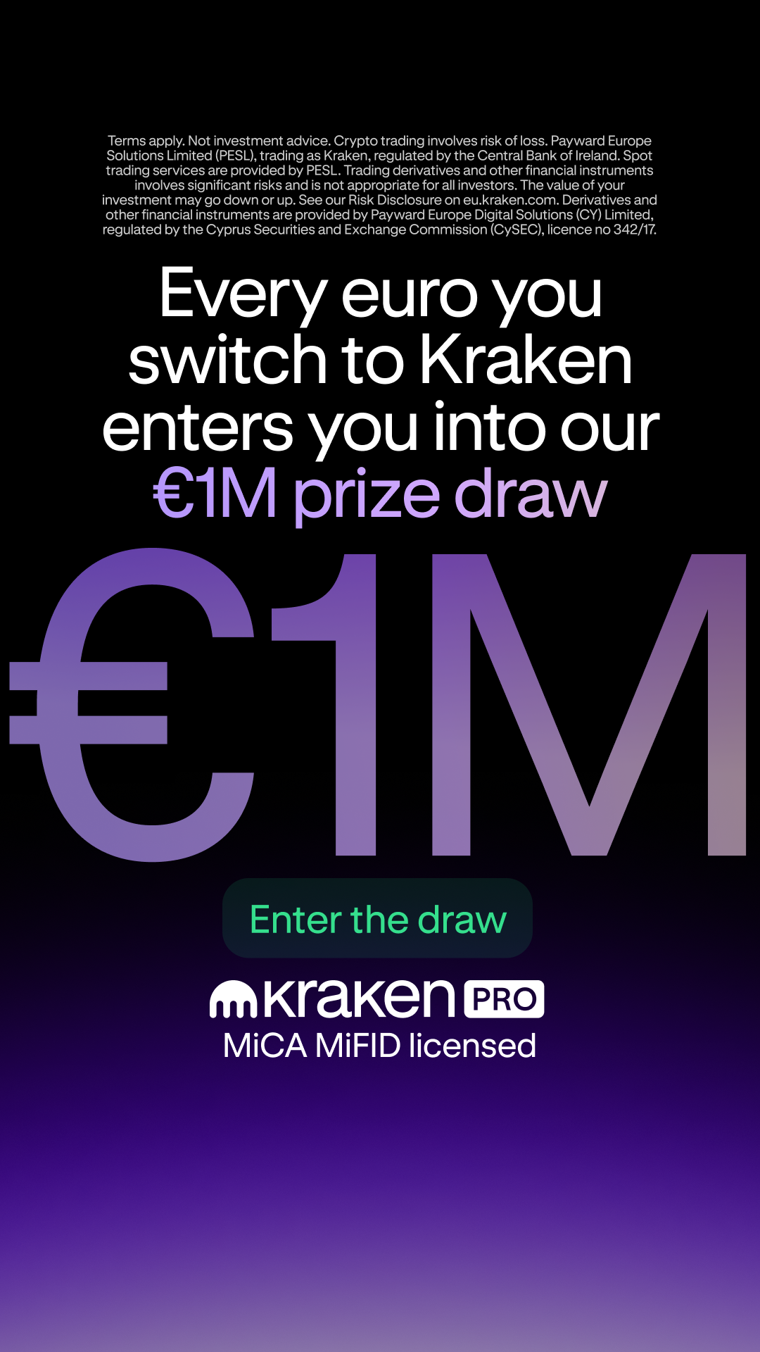Kraken Digital Asset Exchange Facebook ad