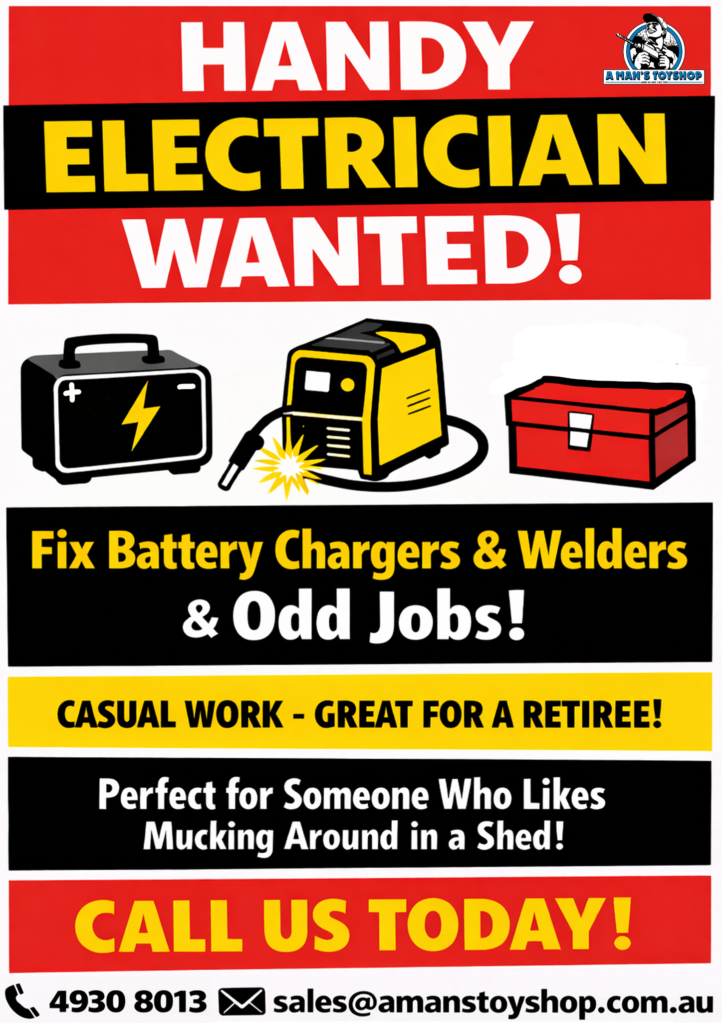 A Man's Toyshop Rockhampton Facebook ad