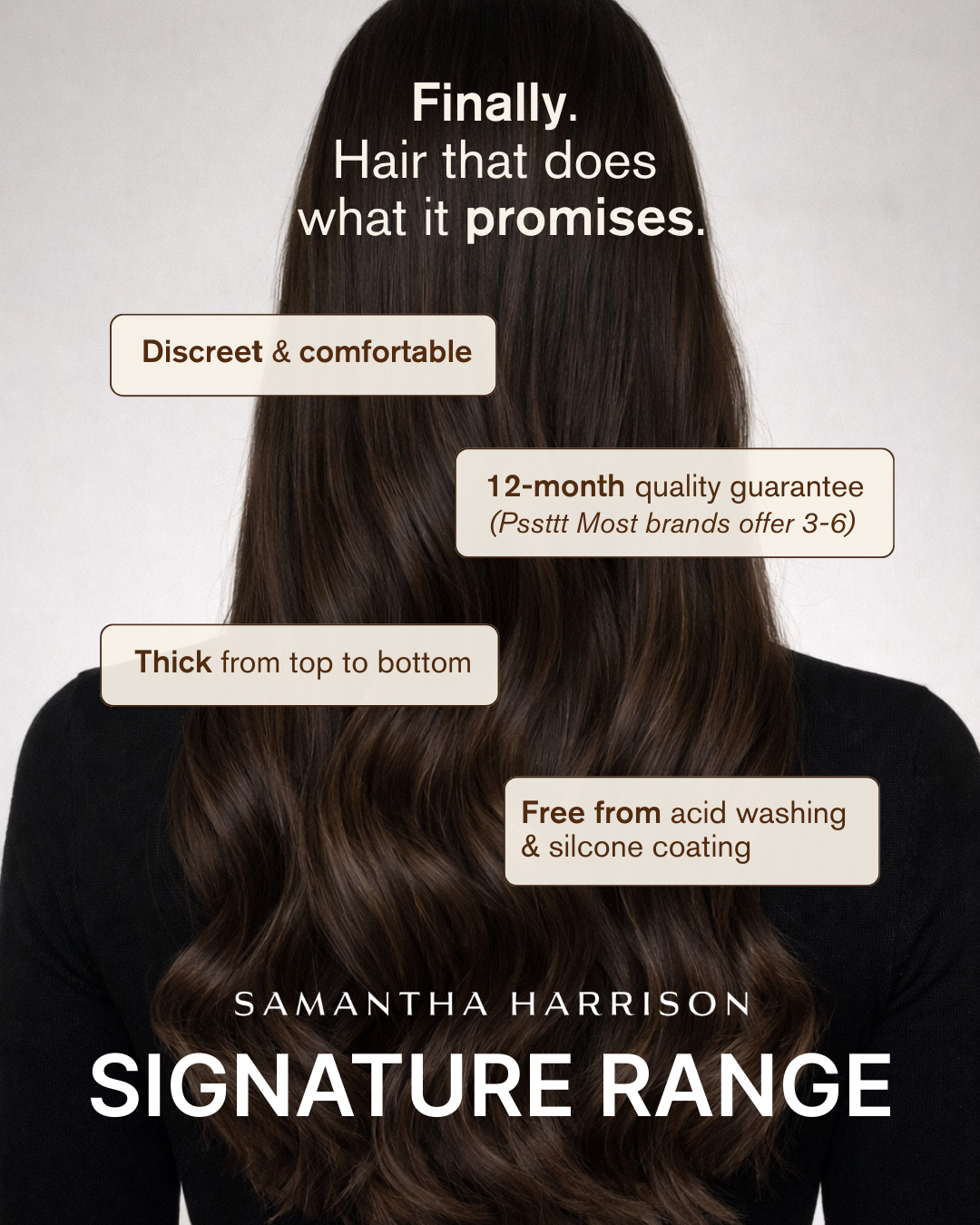 Samantha Harrison Hair Extensions Facebook ad