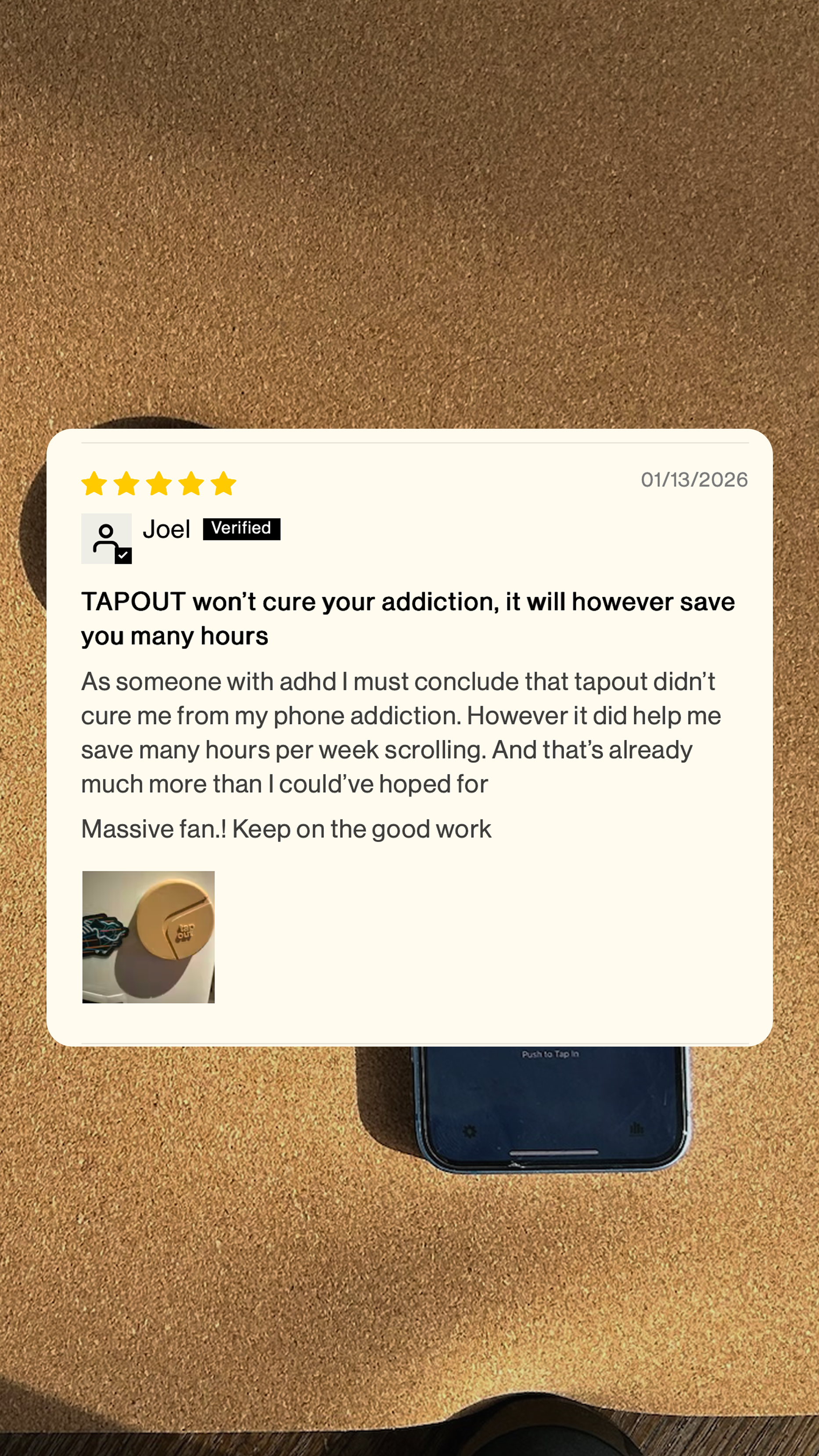 Tap Out Facebook ad