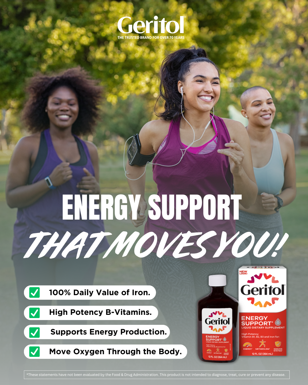 Geritol Facebook ad: Trusted Brand for Over 70 Years