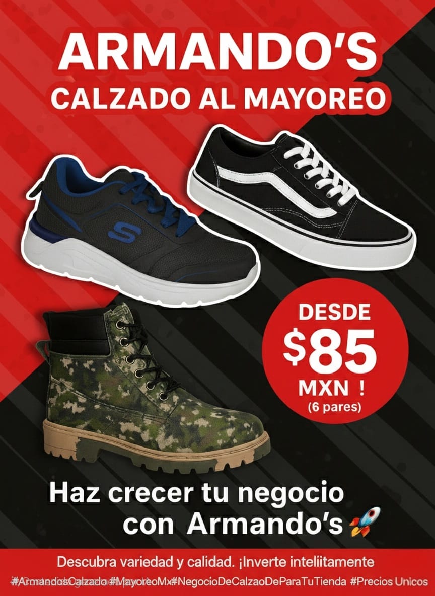 Zapatería Armandos Facebook ad from Oct 9, 2025