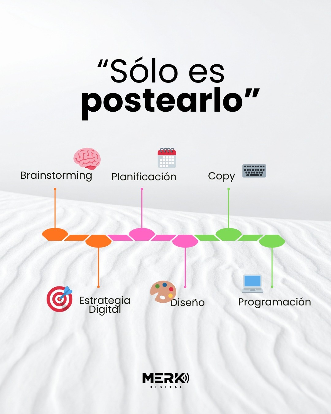 Merk Digital Agency Facebook ad: Solo es postearlo