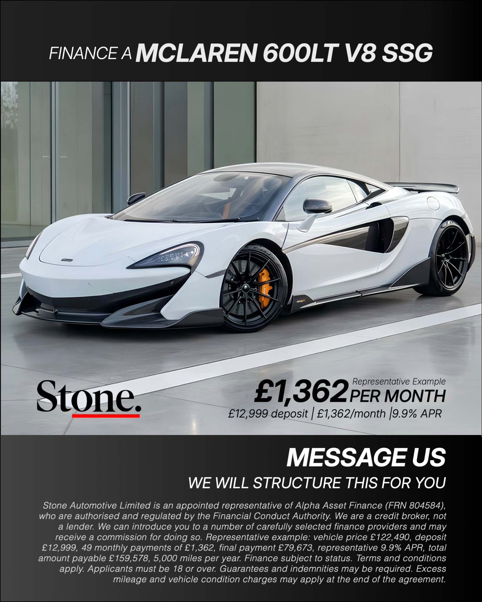 Stone Automotive Finance Facebook ad