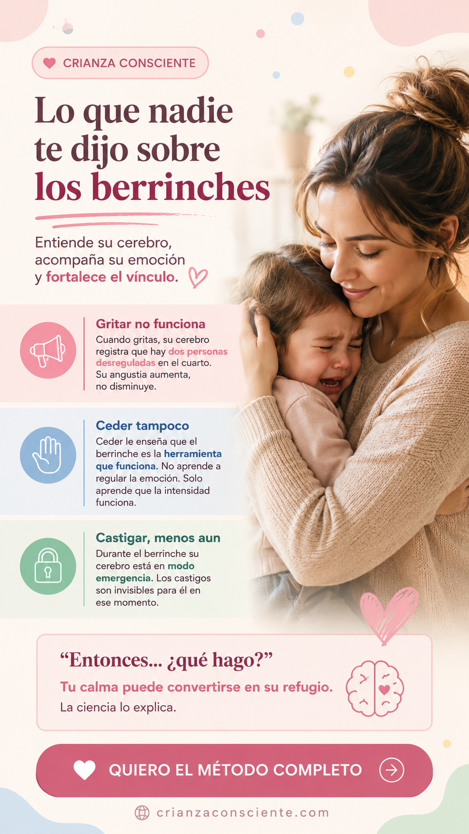 Crianza Consciente con Corazón Facebook ad: Da Click para conocer la guia De la Tormenta a la Calma