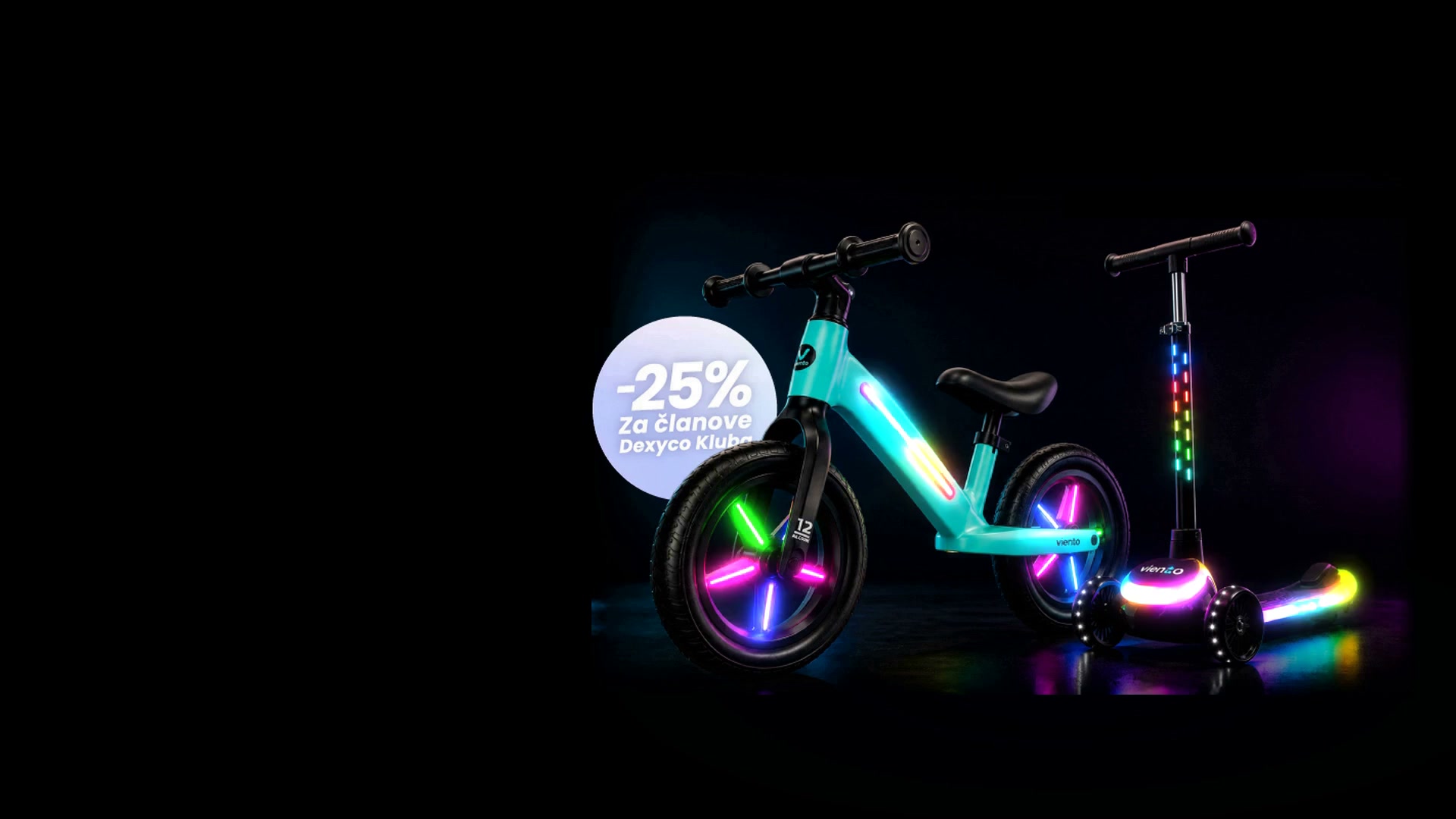 Dexy Co Facebook ad: Bicikli i trotineti, do -25%!